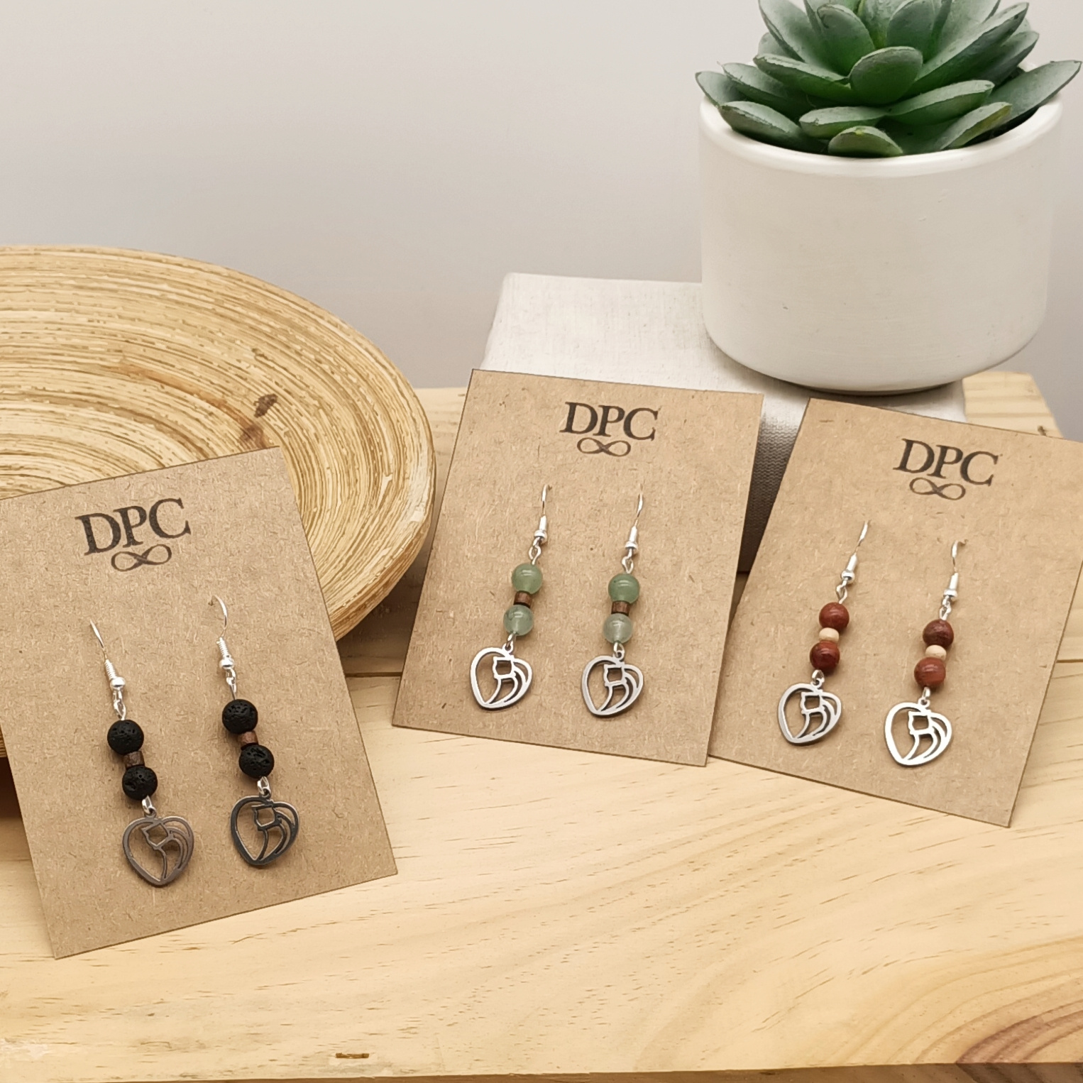 Boucles doreilles Pierres de Coeur (2)
