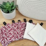 Semainier lingettes lavables Lilav Fuchsia et crème (2)