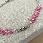 Bracelet Epis Délices rose fluo en acier inoxydable (1)