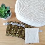 Semainier Lingettes lavables Lilav bleu ou jaune avec micro crème(8)
