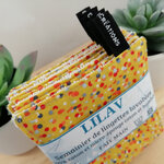 Semainier lingettes lavables Lilav confettis jaune et crème (2)