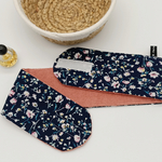 Bandeau cheveux SPA fleuri bleu soin visage ou pour le sport (5)