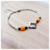 Bracelet Losange noir et orangé en acier inoxydable (3)