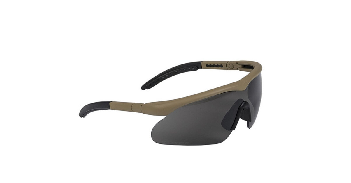 Lunettes Tactiques Swiss Eye Nighthawk Pro – Verres Polycarbonate, Anti-Buée/Anti-Rayures, Interchangeables, Étui Inclus