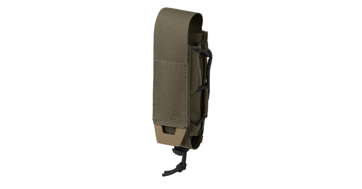 Poche à Chargeur 9 Mm Tactique - Double Pistolet - Nylon 600D - Fermeture Ressort - Noir/ Vert/ TAN