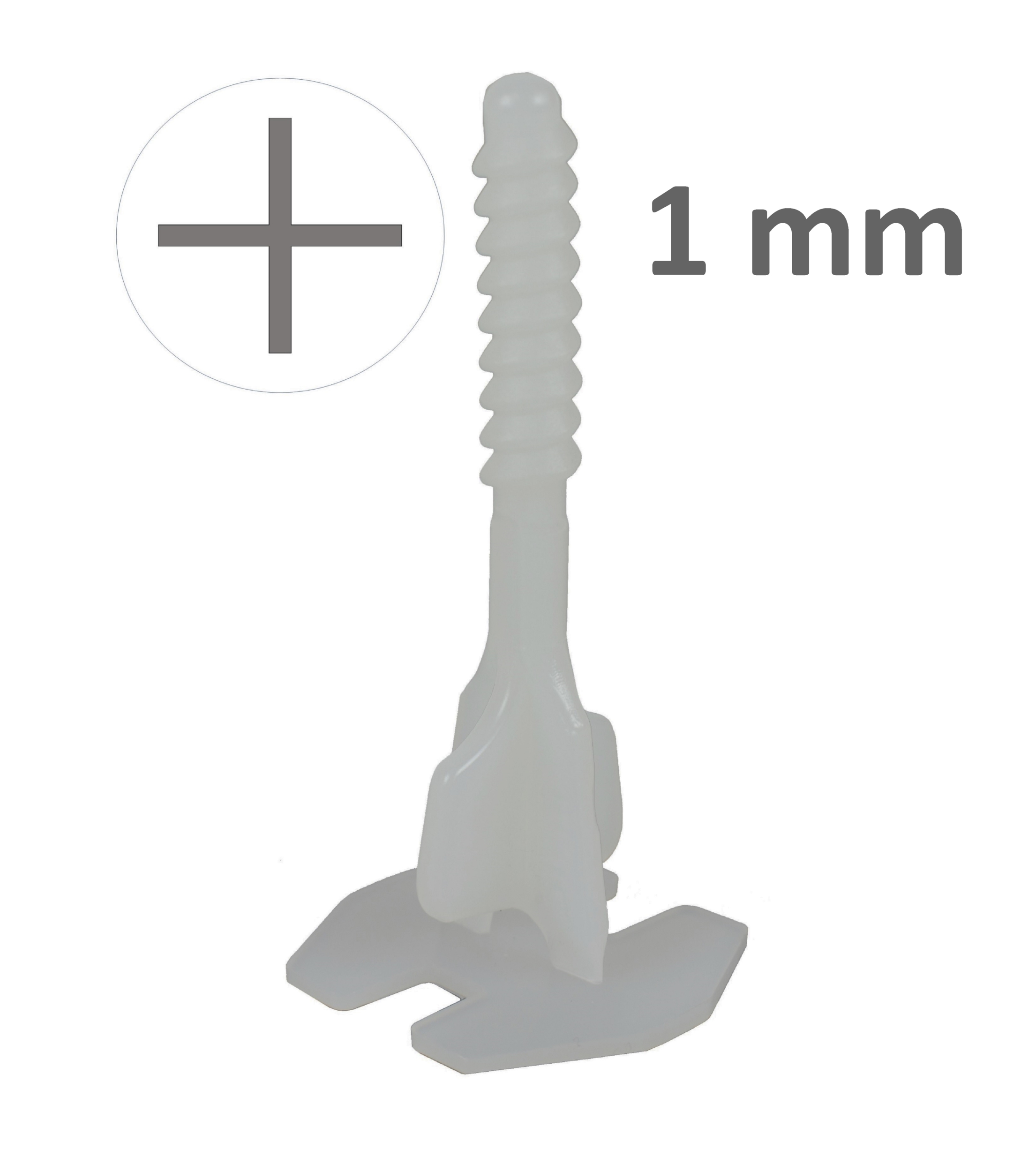 100 bases 1mm en X autonivelants à visser Twist Level