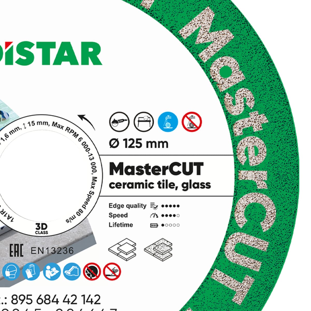 Disque MasterCUT DISTAR vu de biais