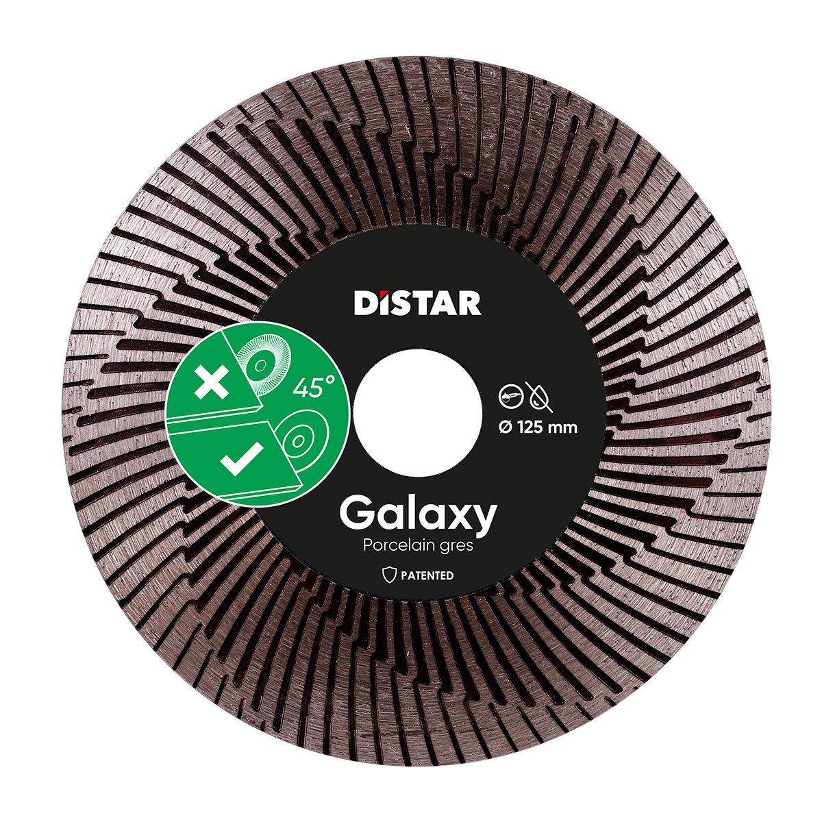 Disque diamant Galaxy 125 mm DISTAR vu de face