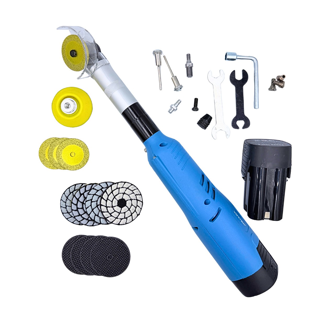 Mini-meuleuse sans fil 200 W avec 2 batteries VORTEX, vue 8