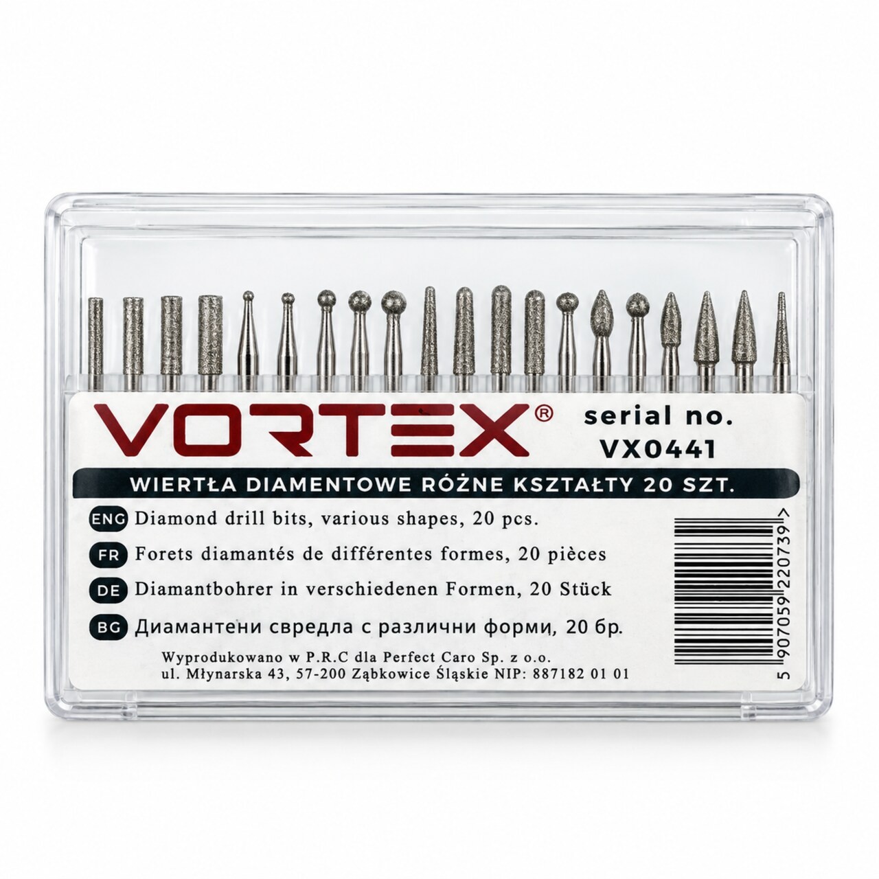 Coffret de 20 mini-fraises diamantées VORTEX, vue 6
