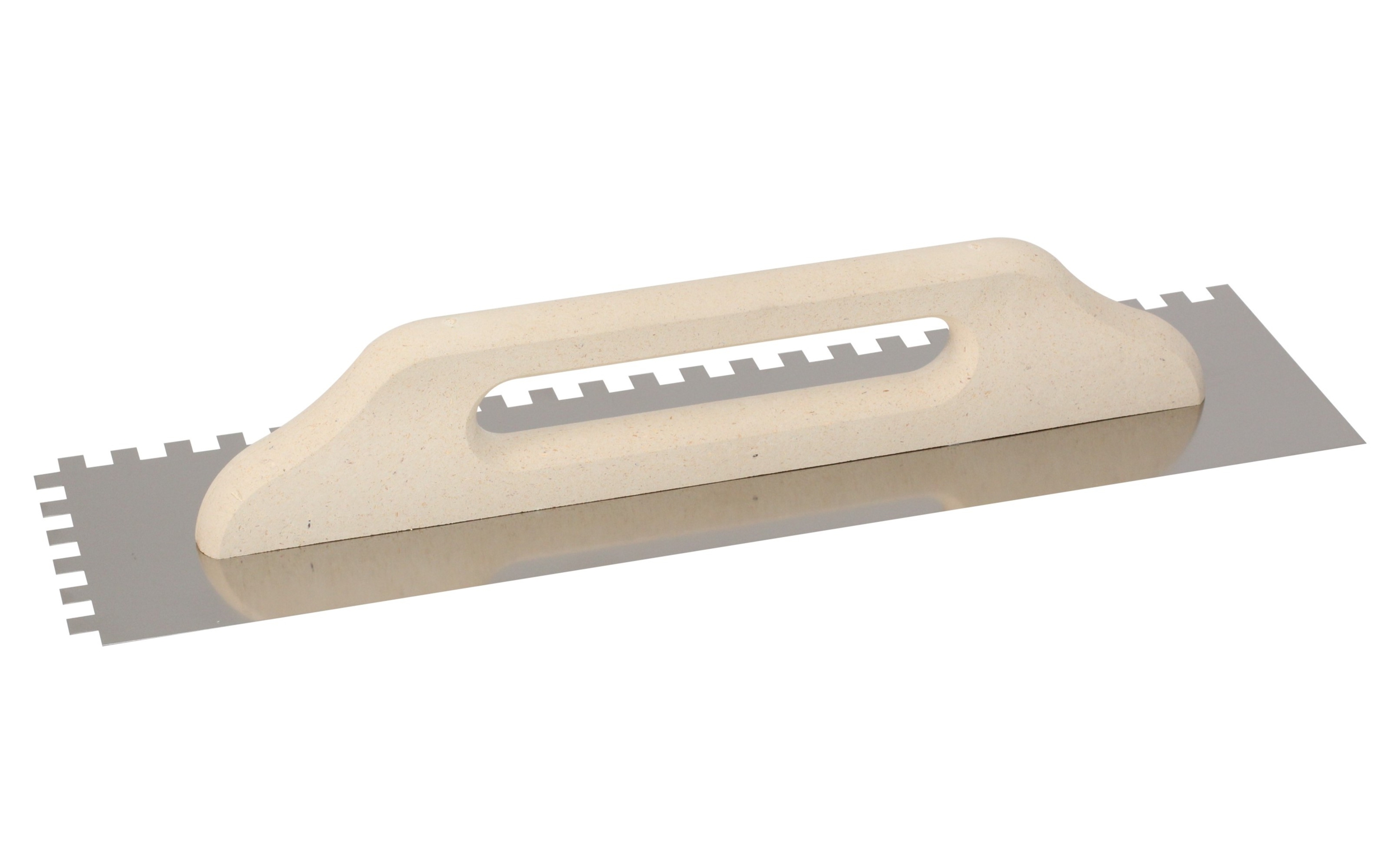 Peigne carrelage long inox, denture carrée Eco Line