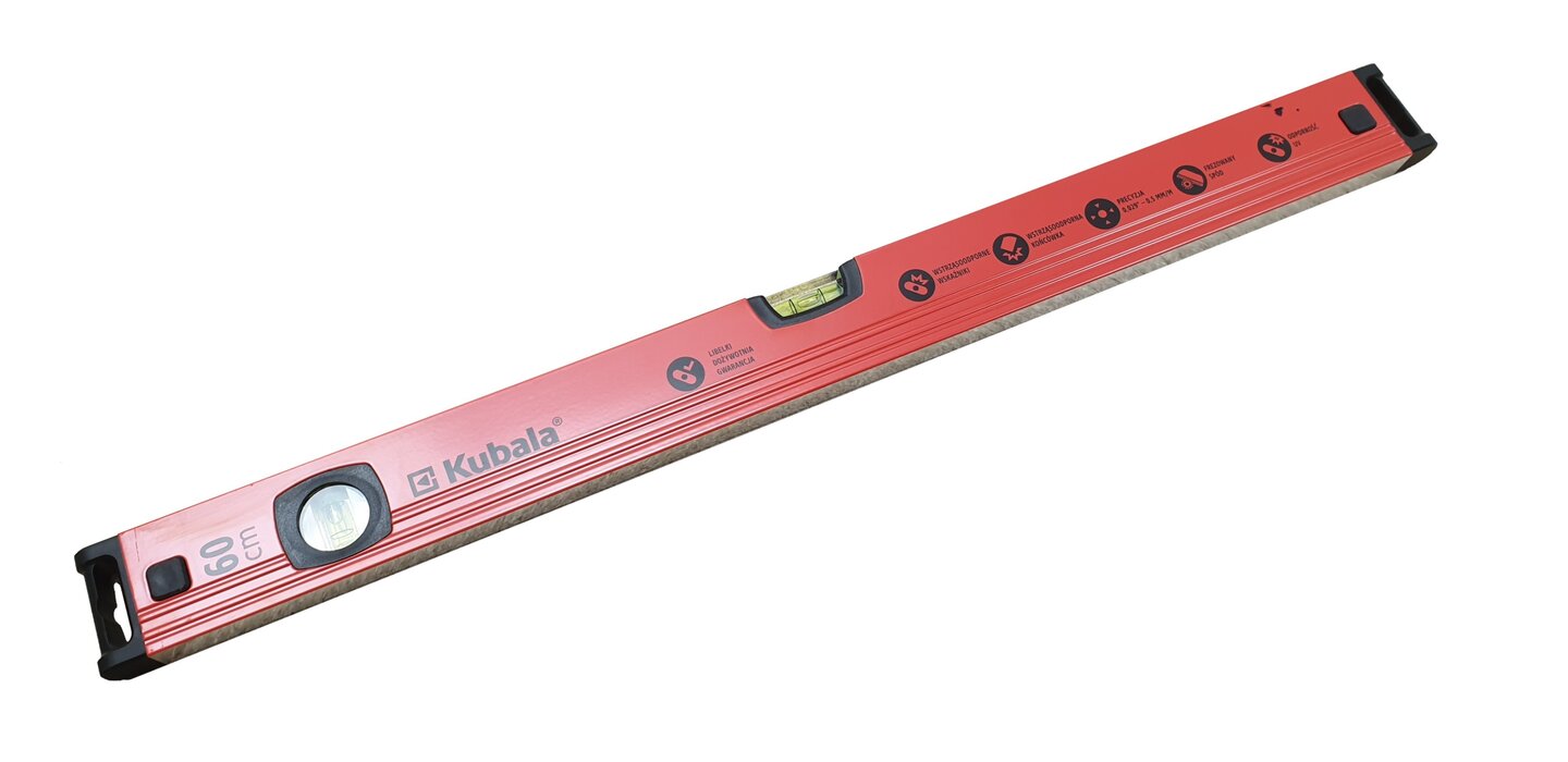 Niveau à Bulle 1 Mètre OC-PRO - Cadre Aluminium 1,3 Mm, Précision 0,5 Mm/m, Embouts Caoutchouc