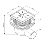 siphon-douche-itelienne-sole-horizontal-dimensions