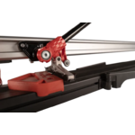 Détail du guidage et des composants du coupe-carreaux RUBI RWK