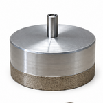 Trépan diamant 80 mm, vue extérieure et fixation