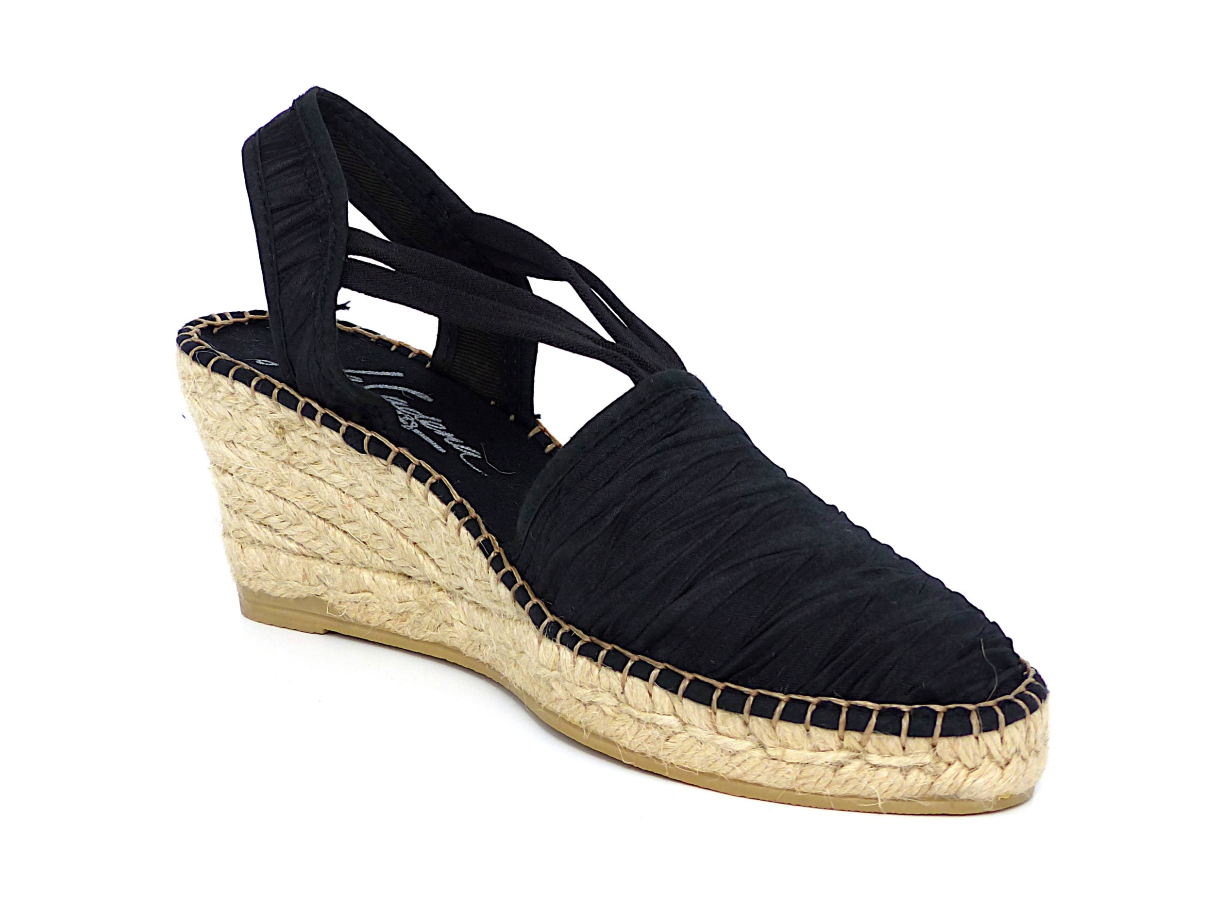 espadrilles compensées fermées femme