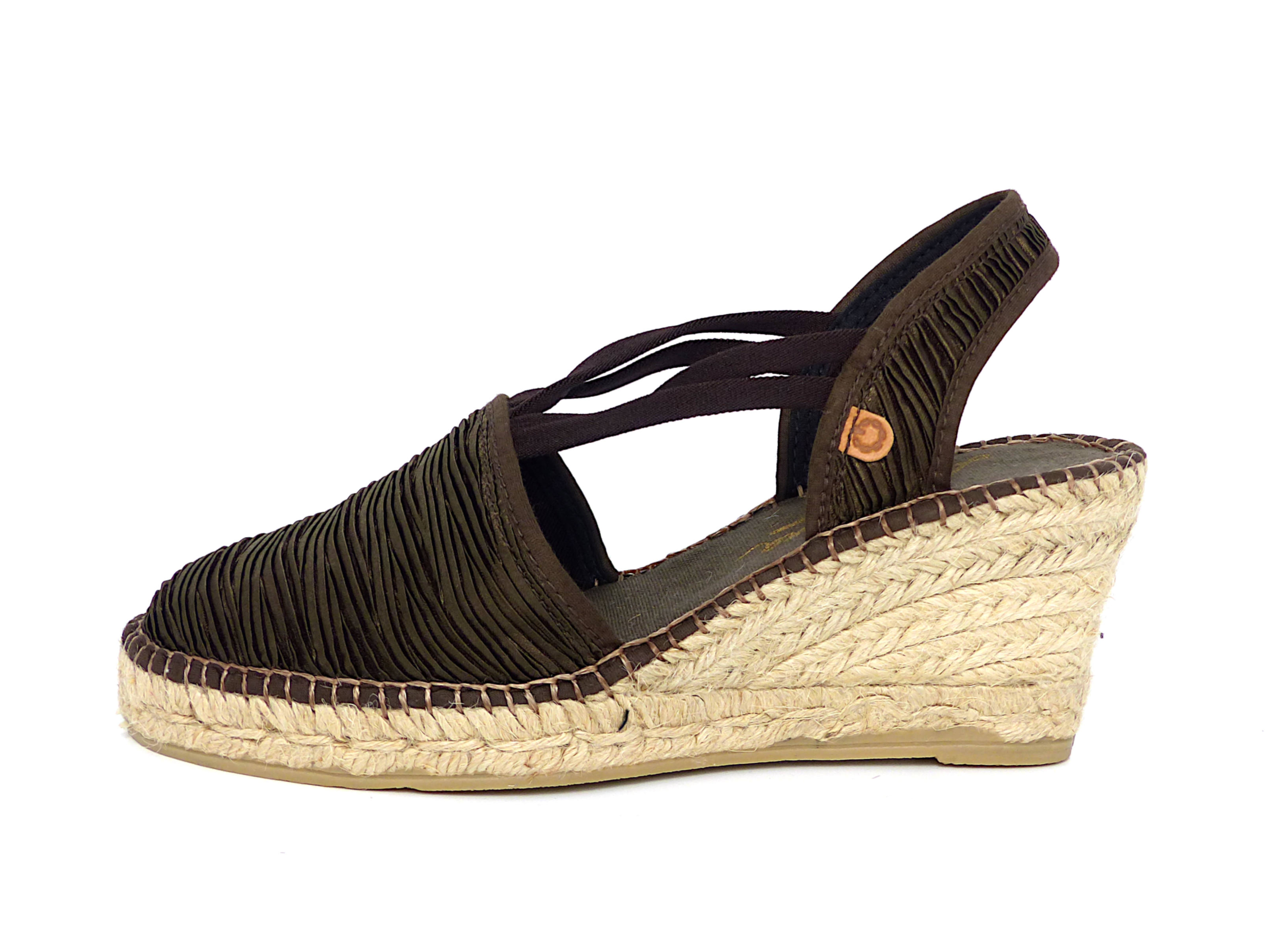 espadrille compensée marron