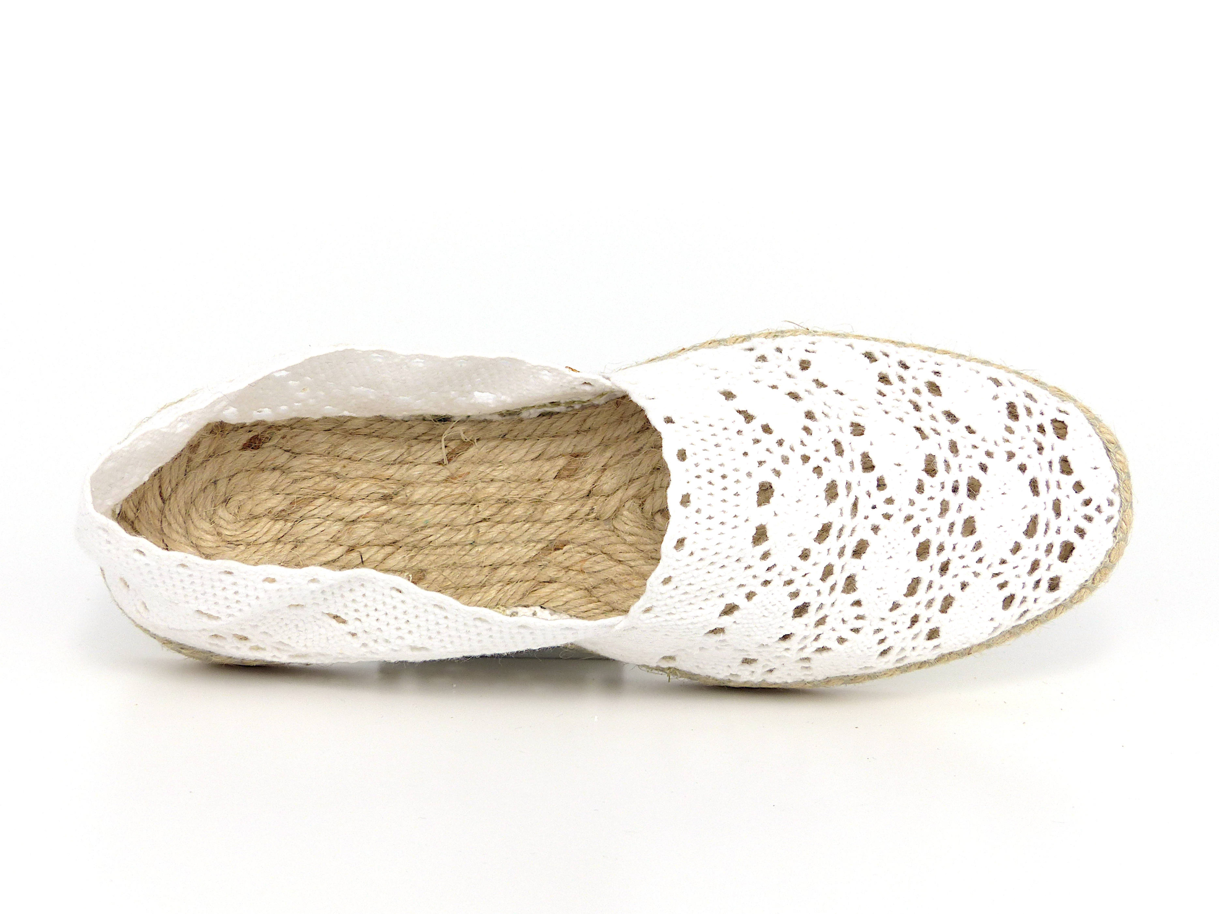 espadrille dentelle blanche