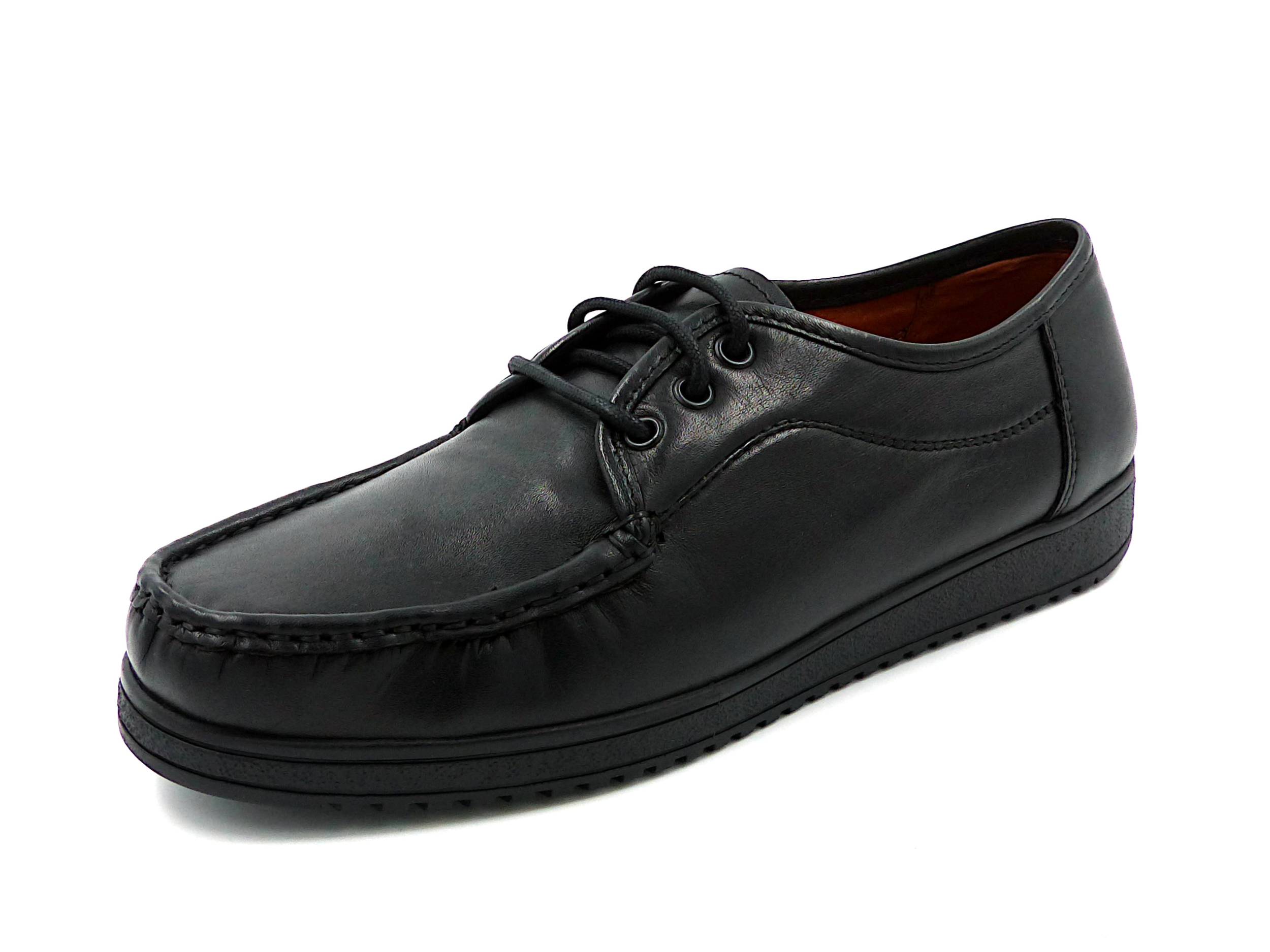 Chaussure confort en cuir noir 1655