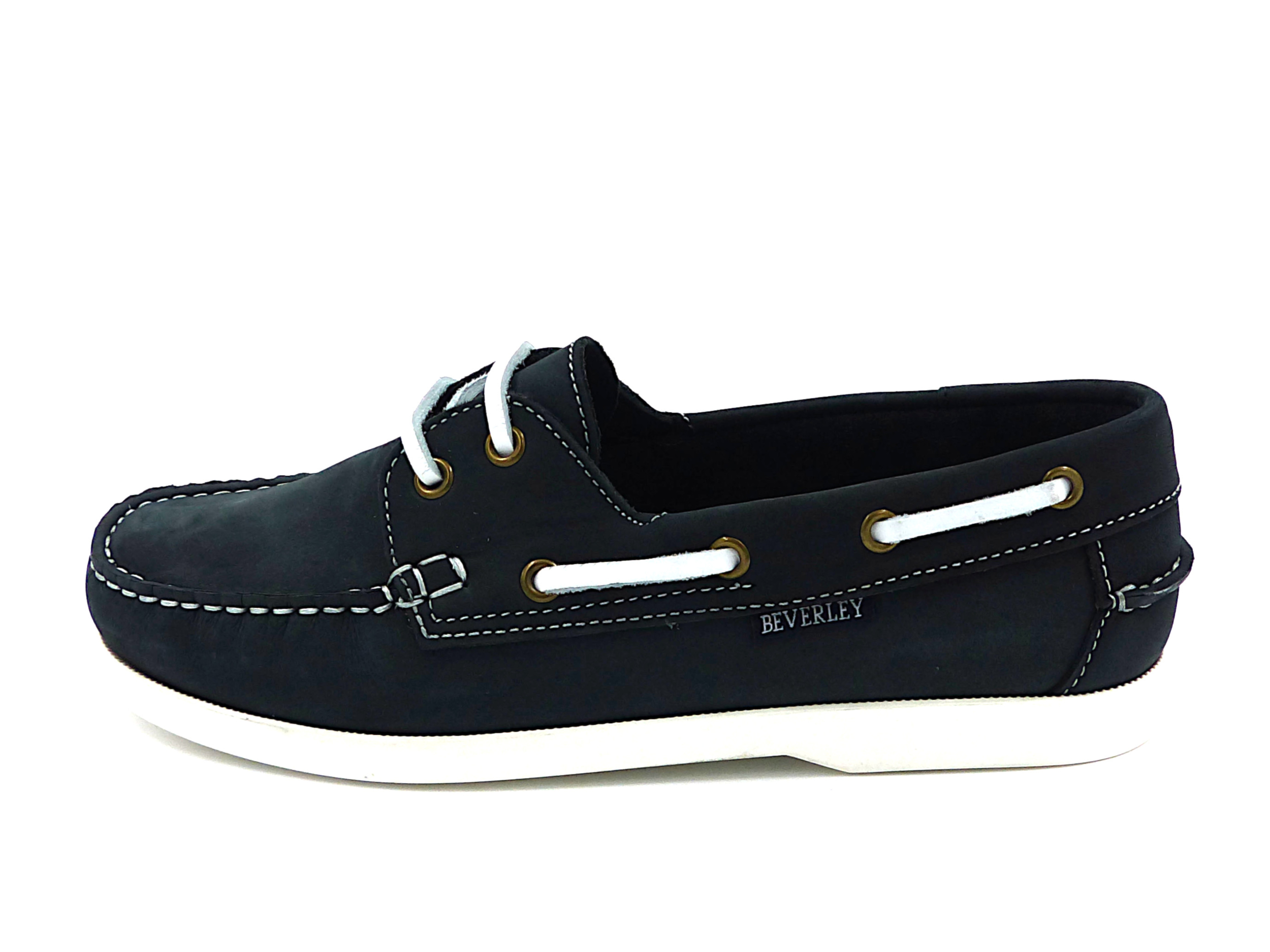 Chaussure Bateau en cuir velours marine David - Chaussures ...