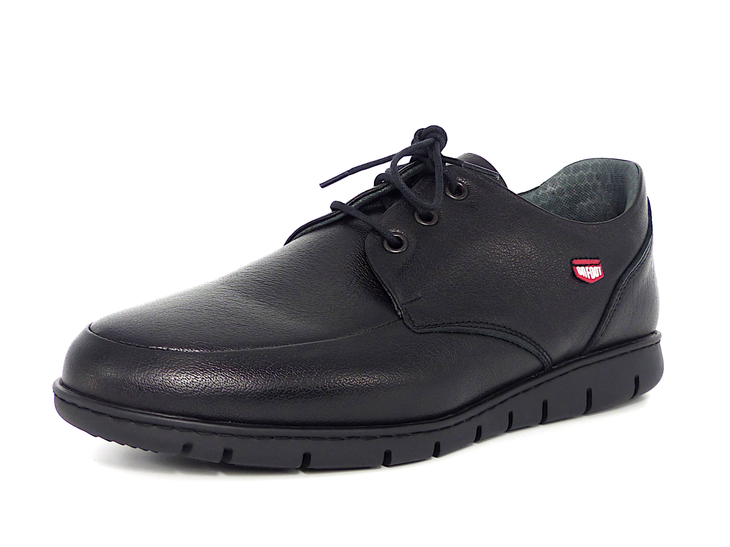 Chaussure confort en cuir noir 8901