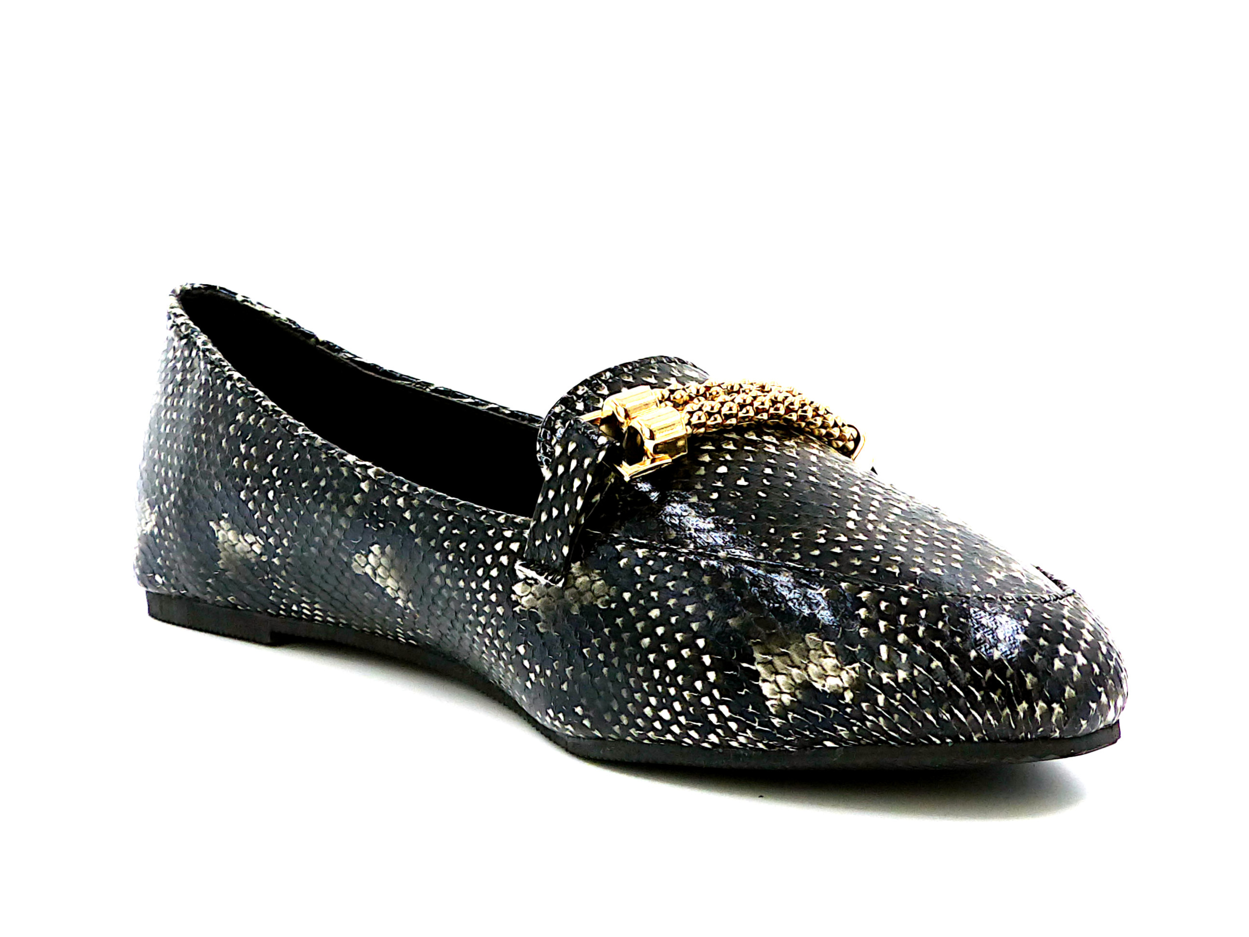 Ballerines FLAVIO MENORCA En Cuir Façon Serpent – Marron, Taille 39, Femmes