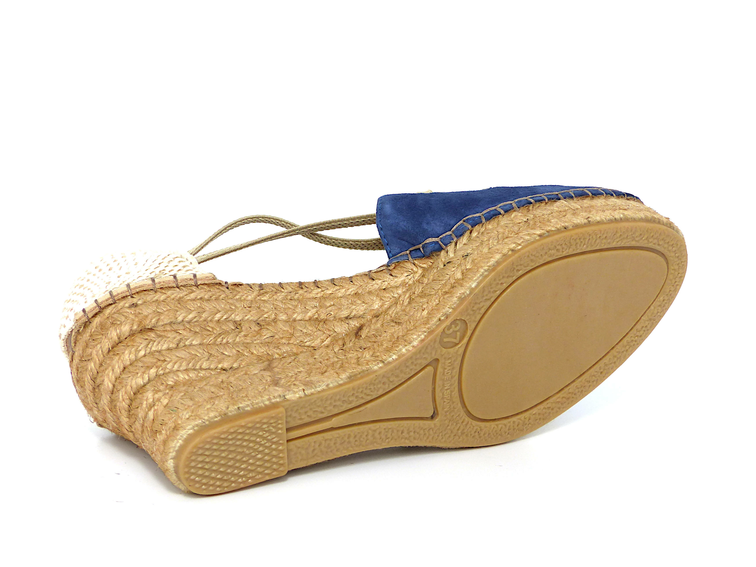 espadrilles compensées bleu marine