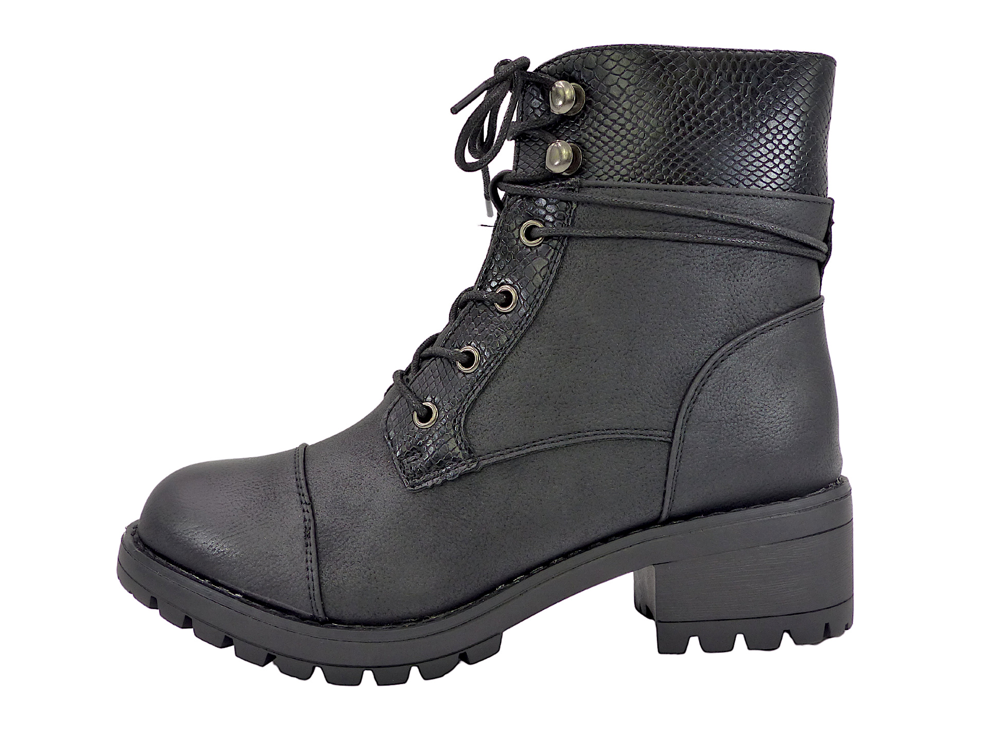 Boots à lacets en simili cuir Camille Noir - Boots / Bottines / Bottes