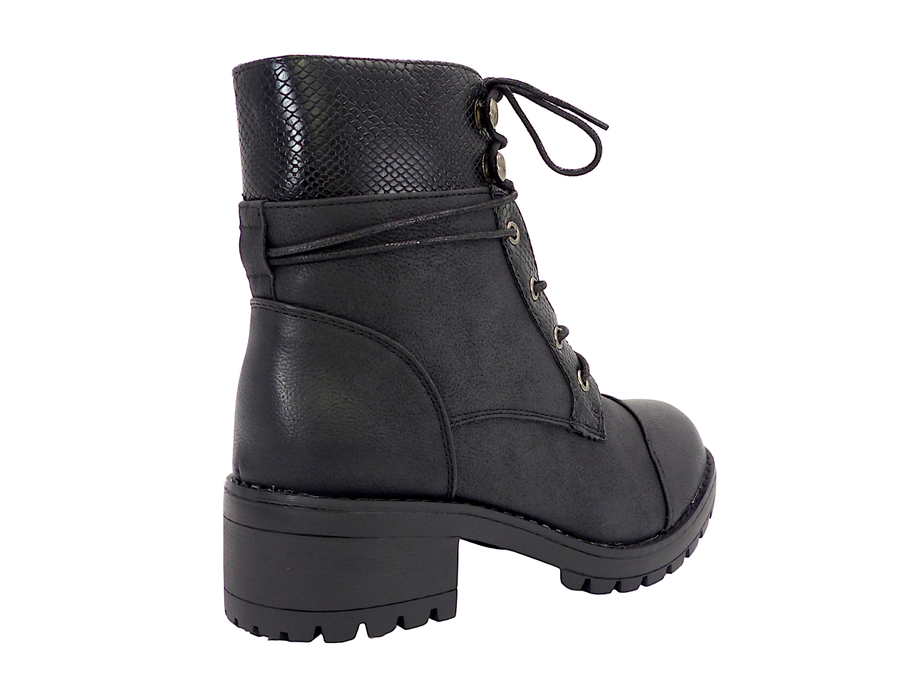 Boots à lacets en simili cuir Camille Noir - Boots / Bottines / Bottes