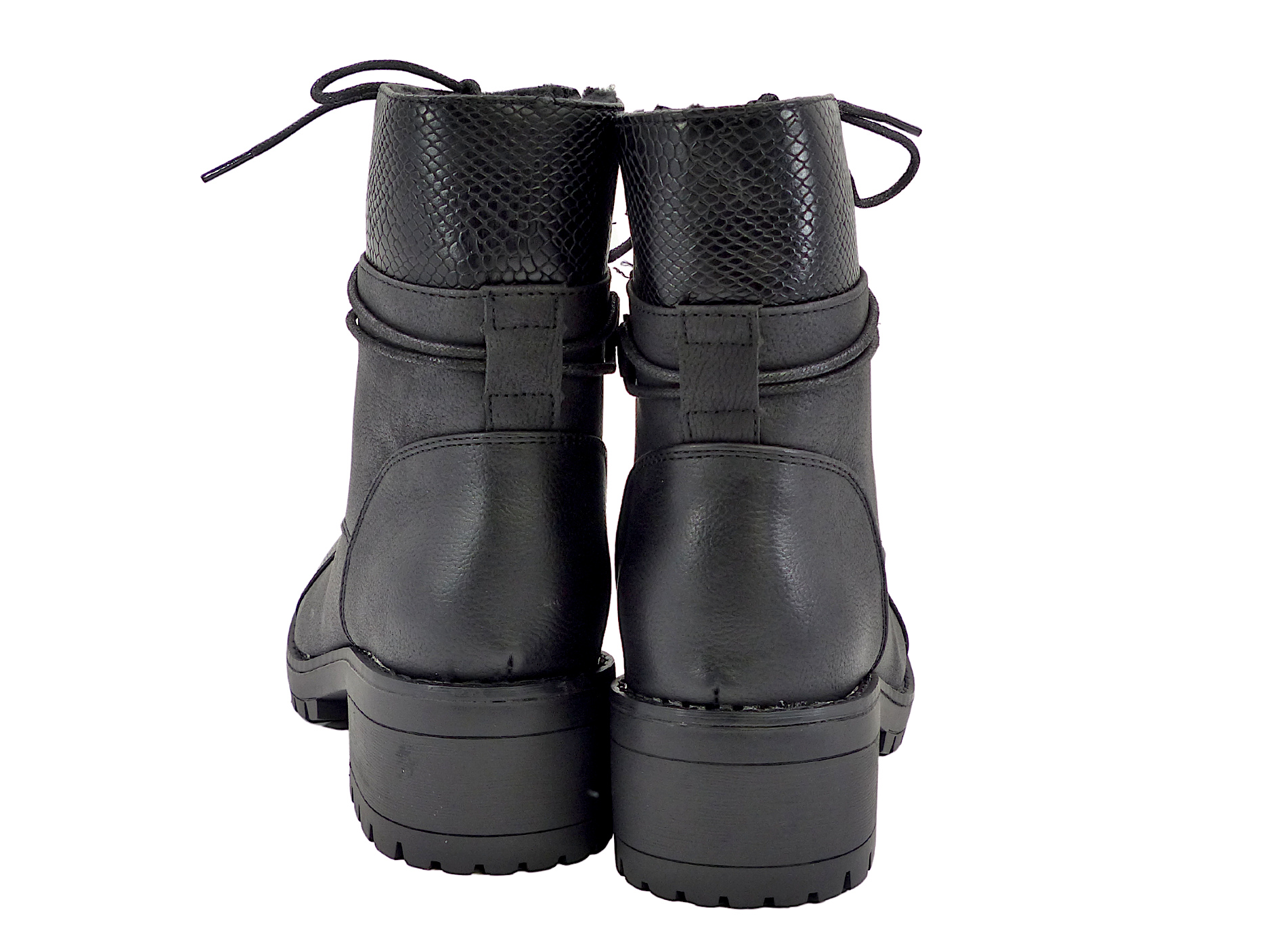 Boots à lacets en simili cuir Camille Noir - Boots / Bottines / Bottes