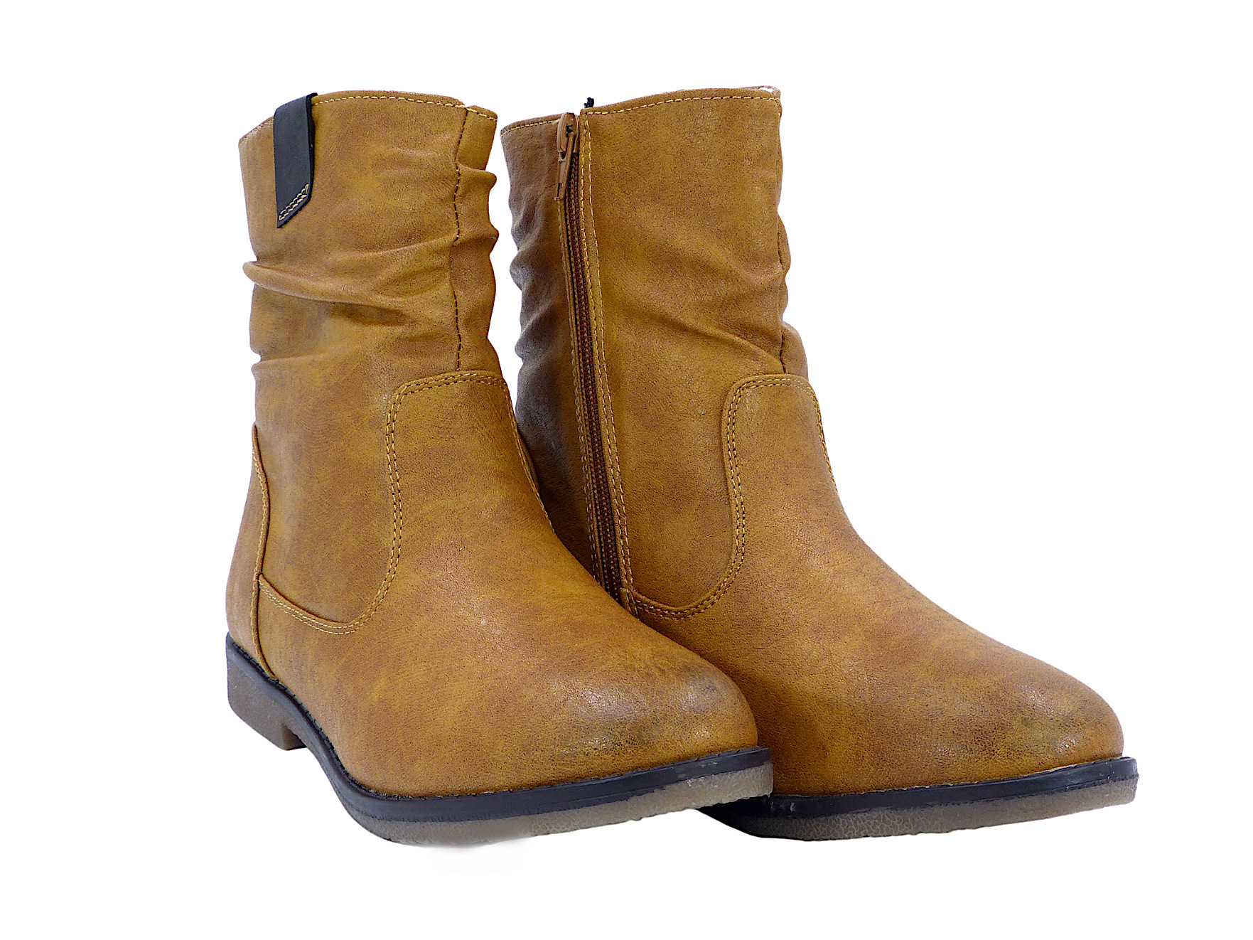 Bottines en simili multi textures - Fushia