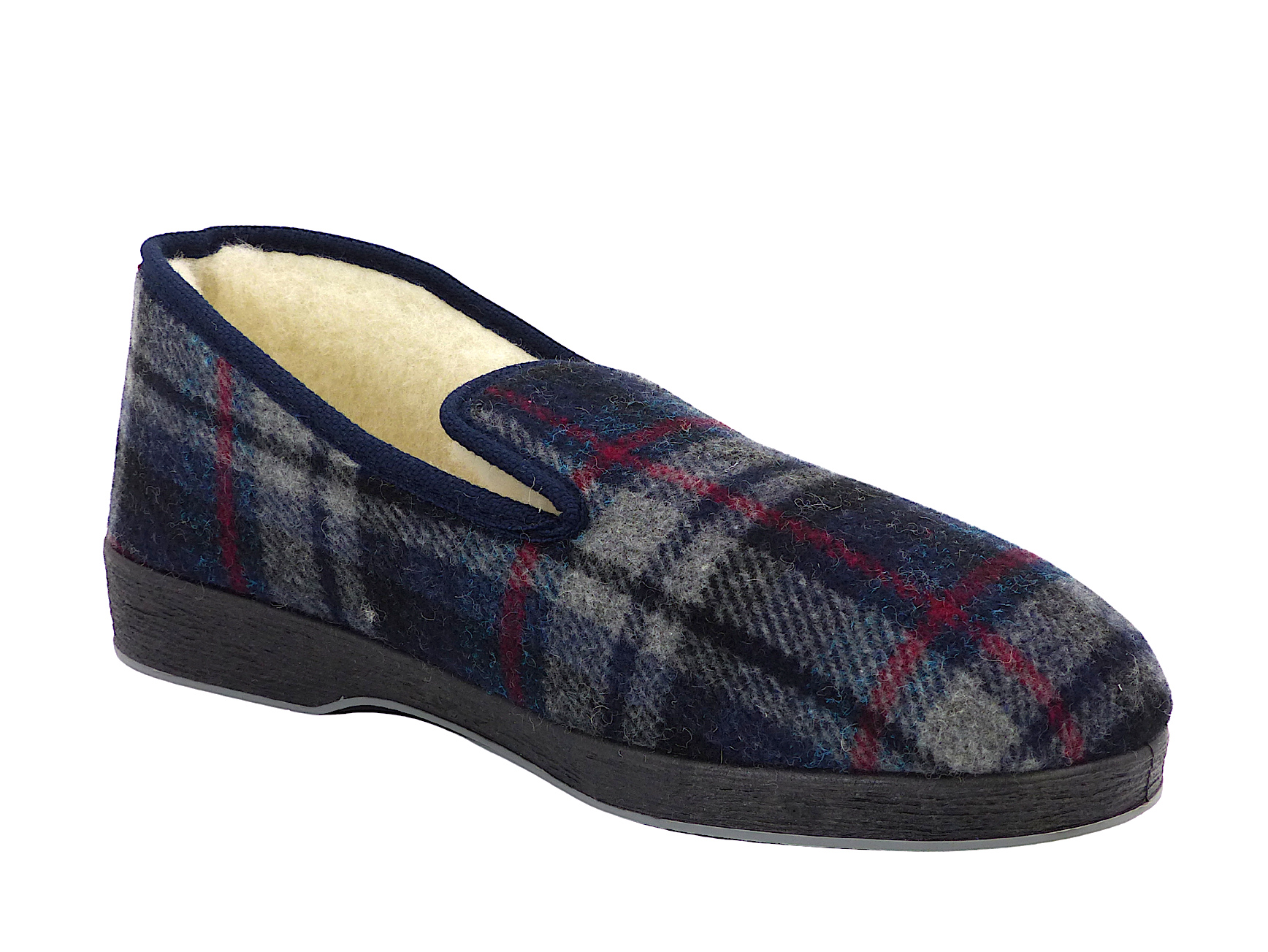 Chausson façon charentaise Polaine Bleu - FEMME : Chaussons & Mules d ...