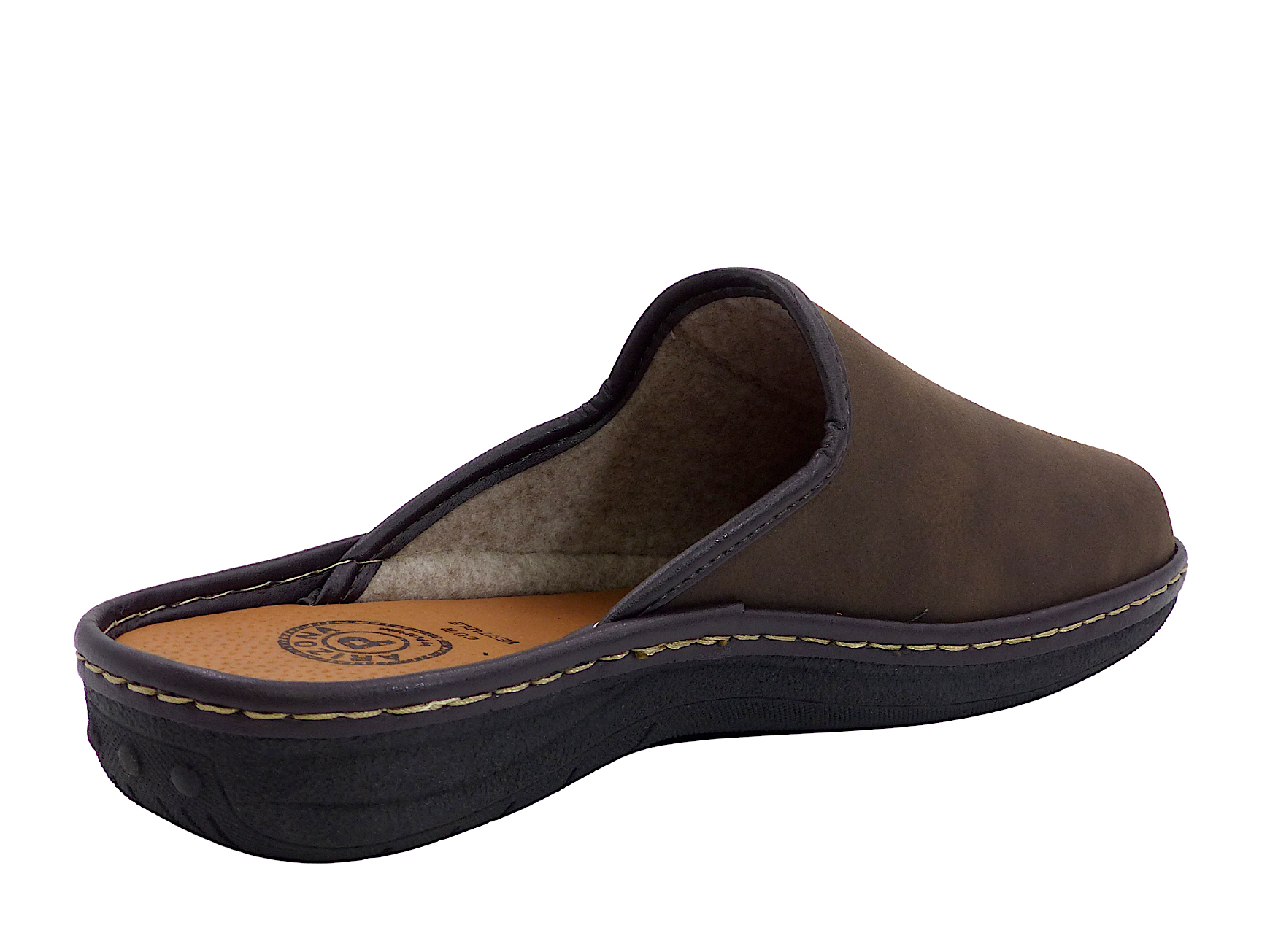 Sabot en simili cuir Packson Marron - HOMME : Chaussons & Mules d