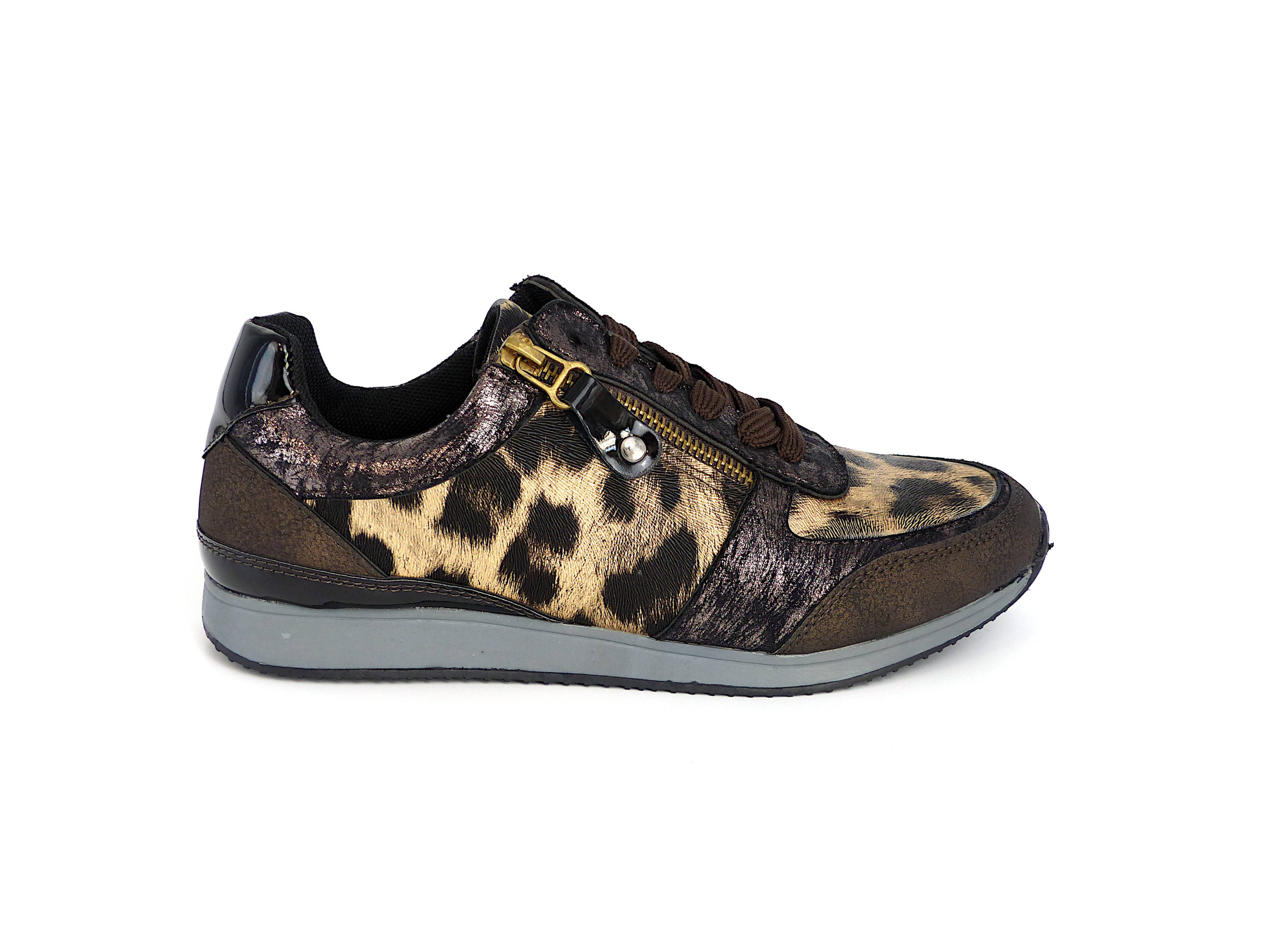 Basket à lacets et fermeture éclair Easy Chaussures Femme Mes Jolis Souliers