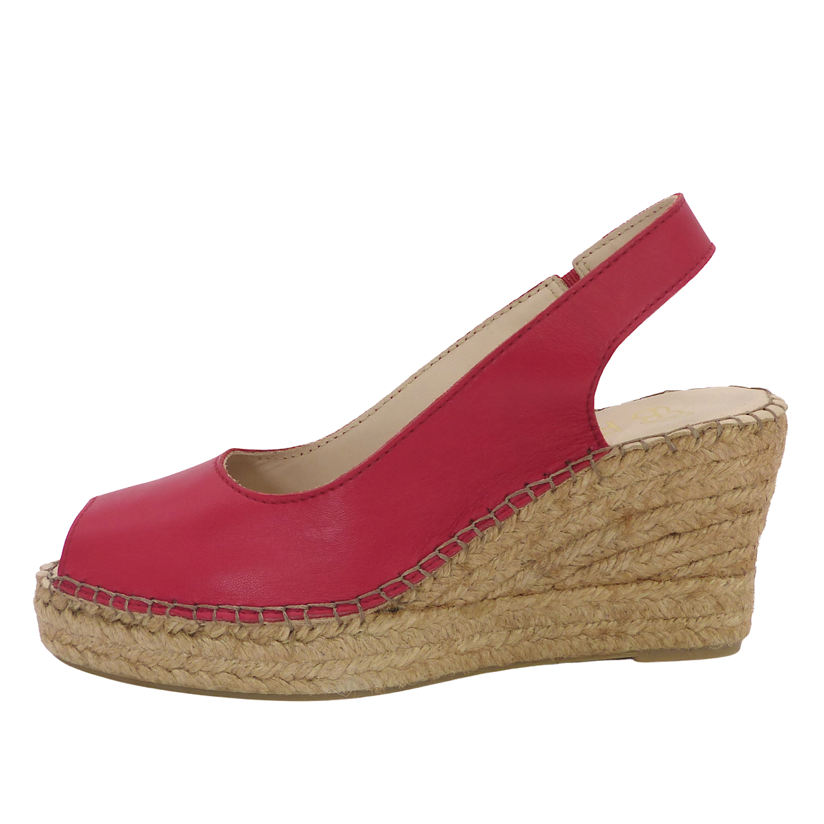 espadrille compensee rouge