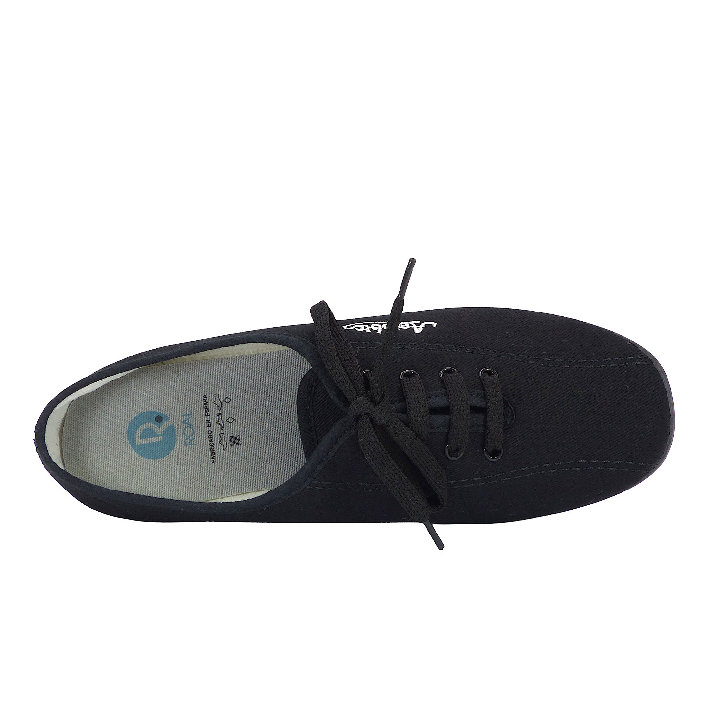 Tennis compensé en toile 20224 Noir Sneakers Baskets Tennis