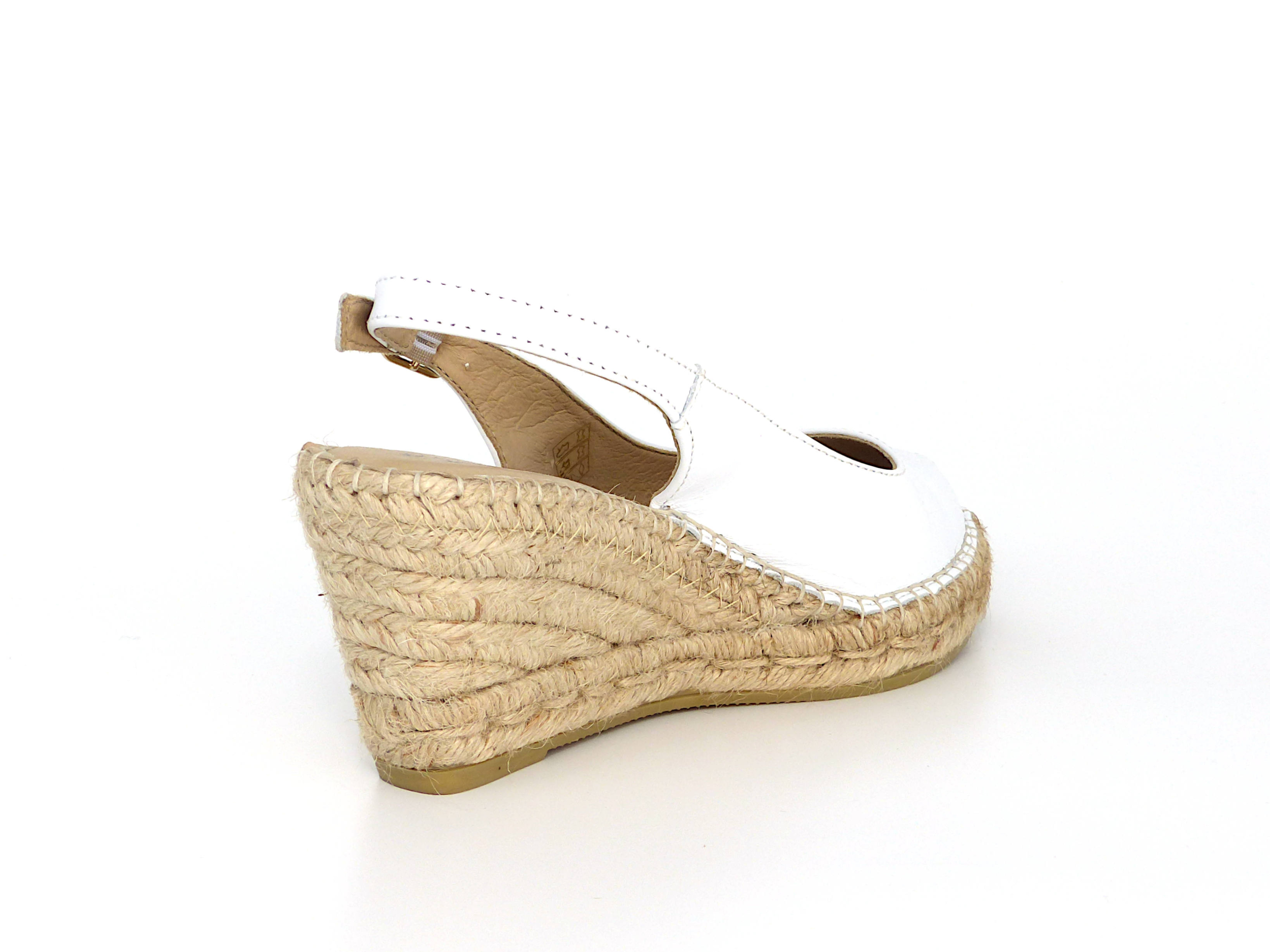 espadrille compensée blanche