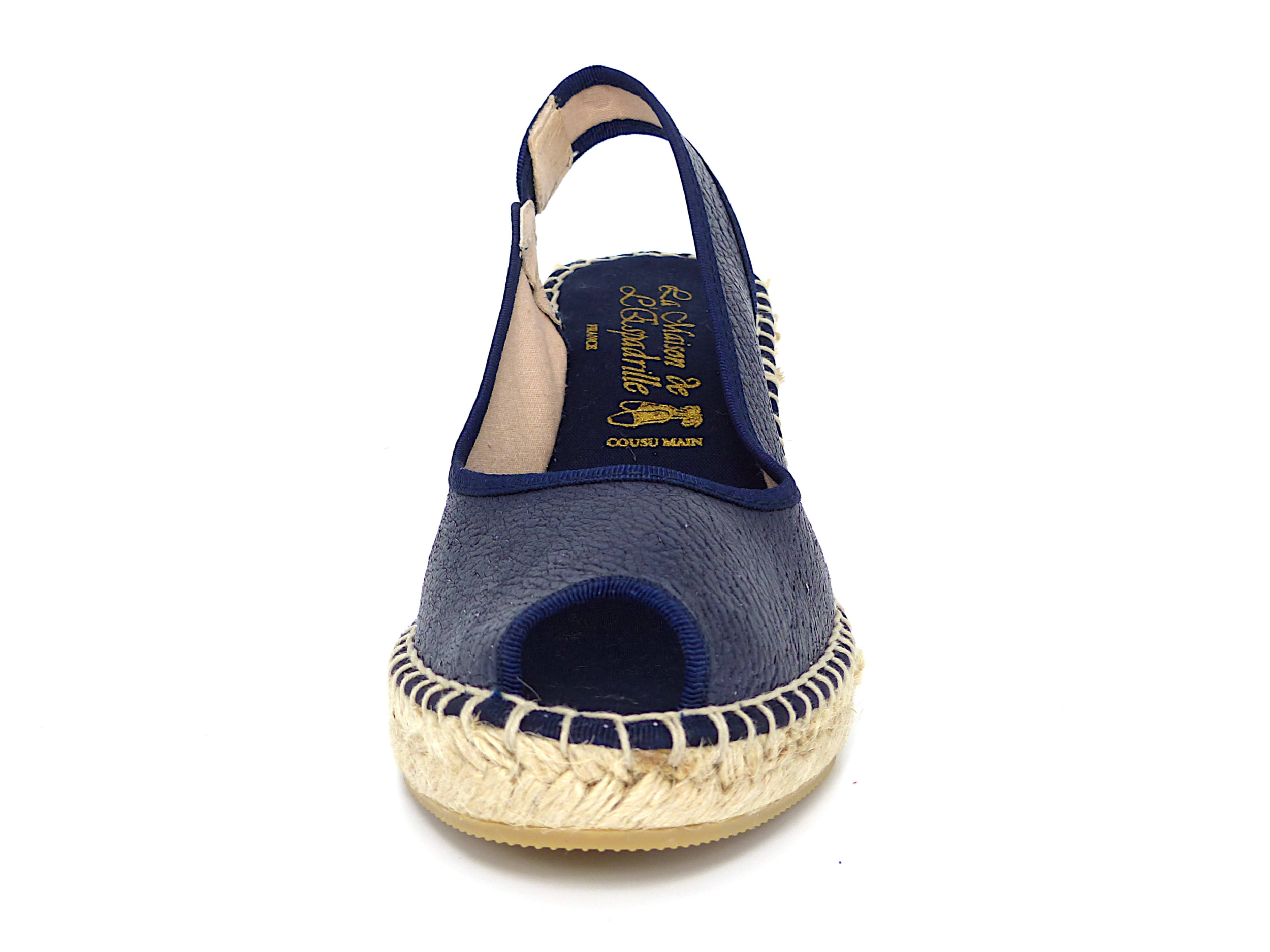 espadrilles compensées bleu marine