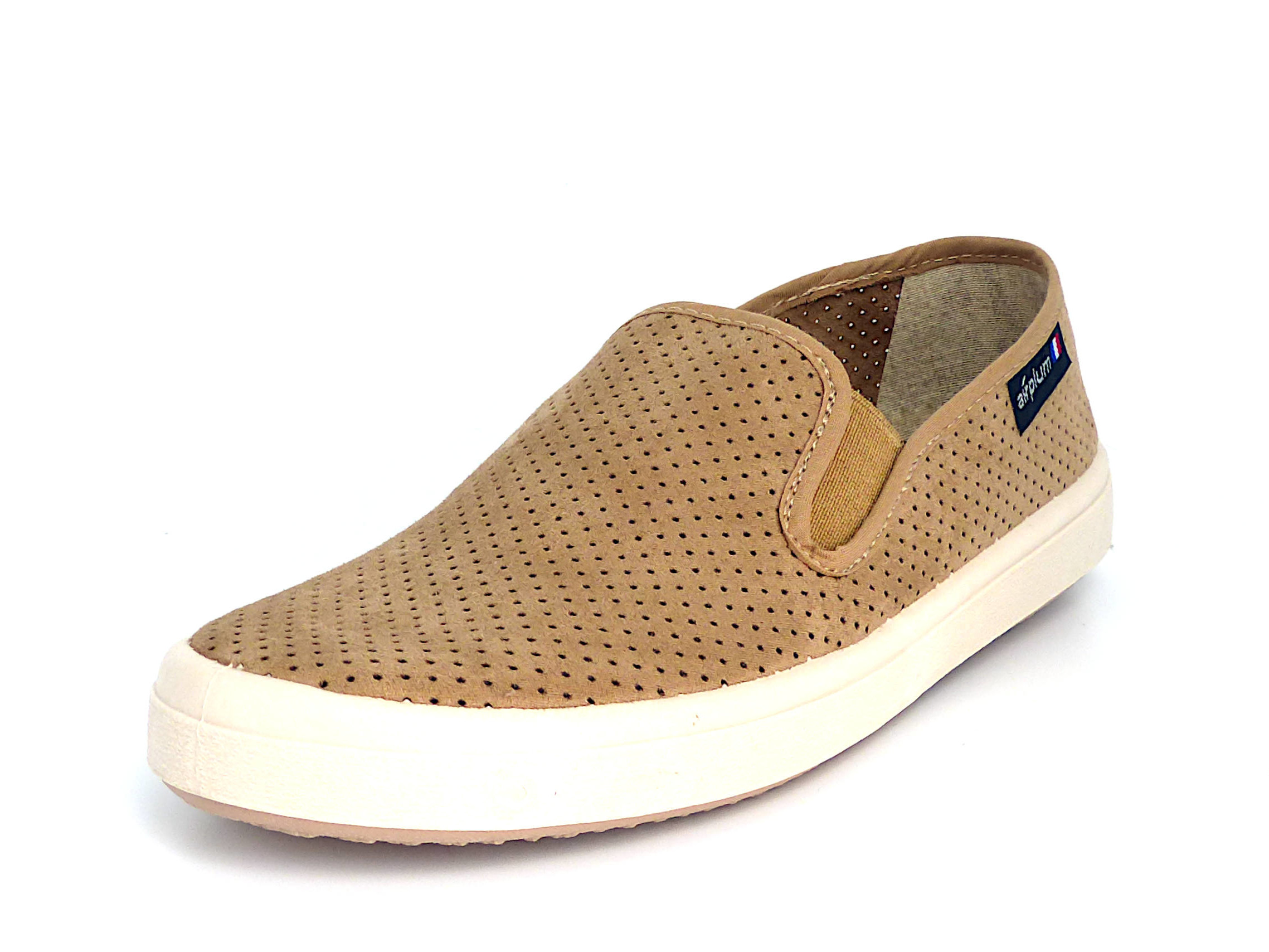 Slipon en toile perforée Edgar Beige Chaussures Homme Mes Jolis
