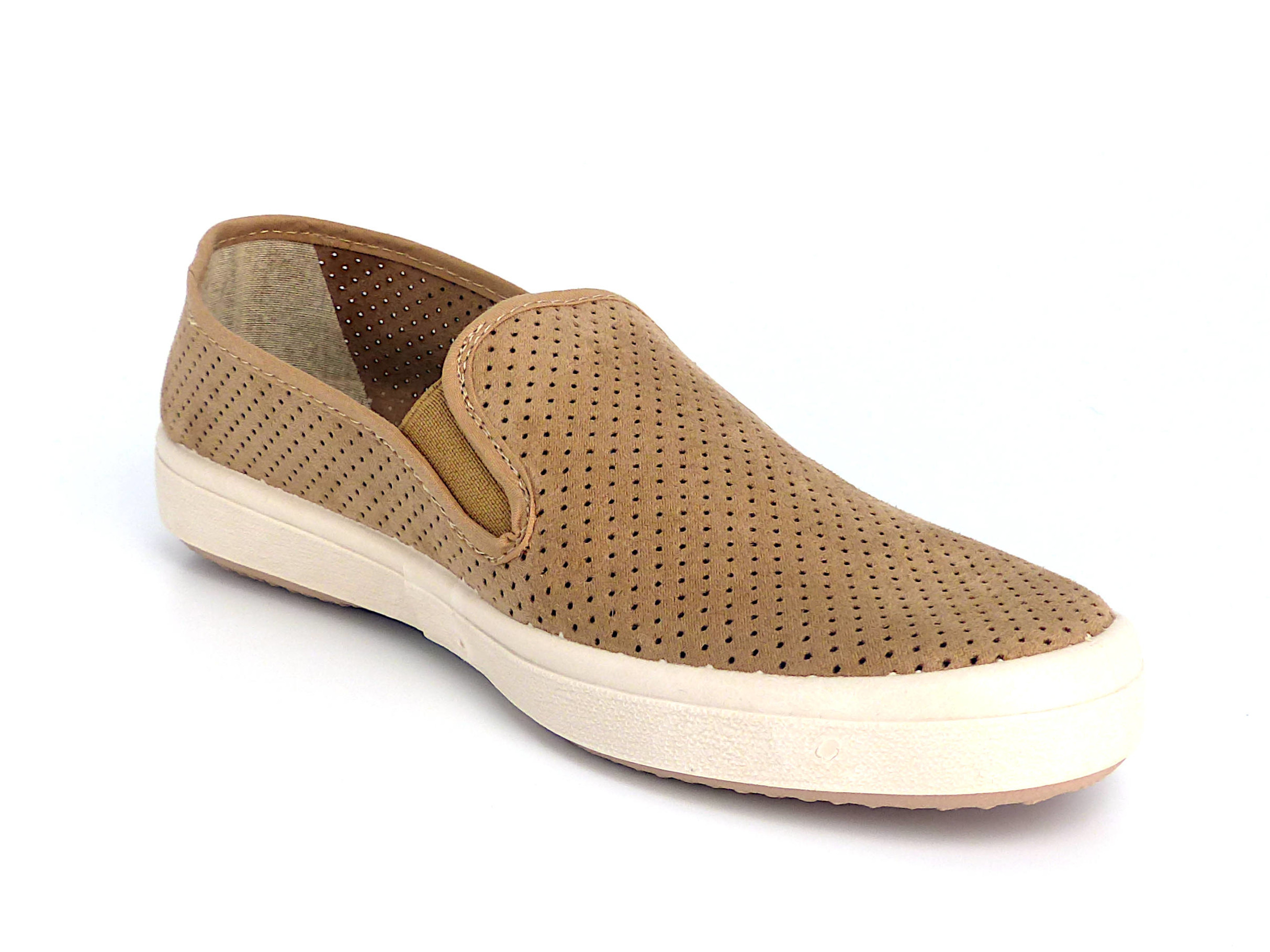 Slipon en toile perforée Edgar Beige Chaussures Homme Mes Jolis