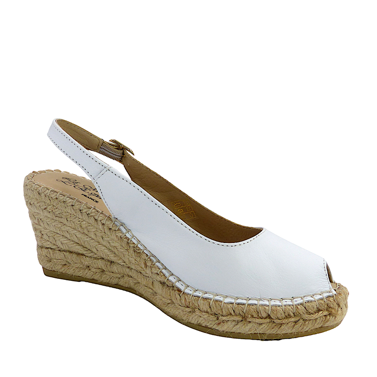 espadrille compensée blanche