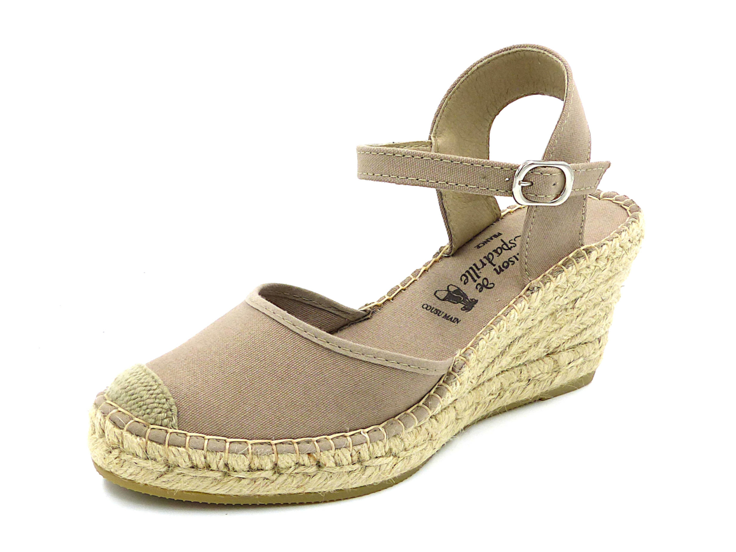 espadrille compensée lacet cheville