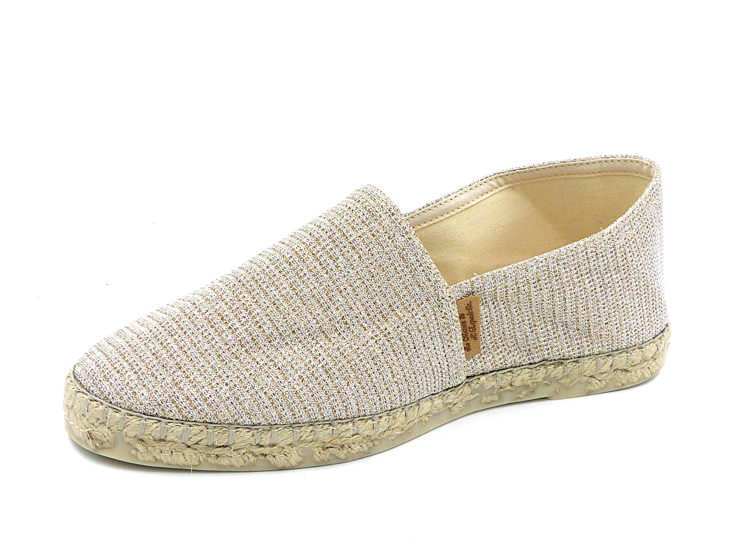 espadrille dorée femme