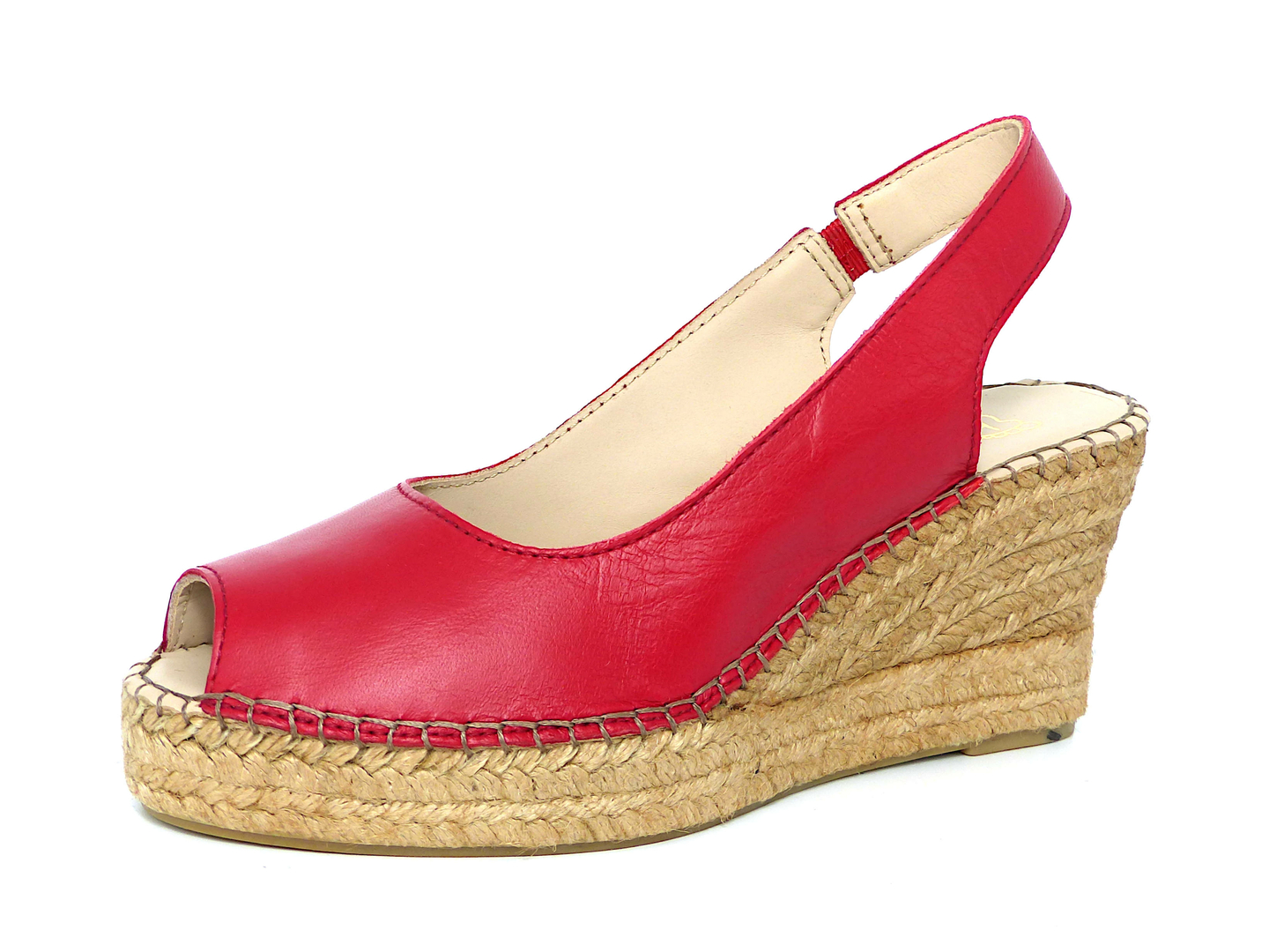 espadrille rouge compensée