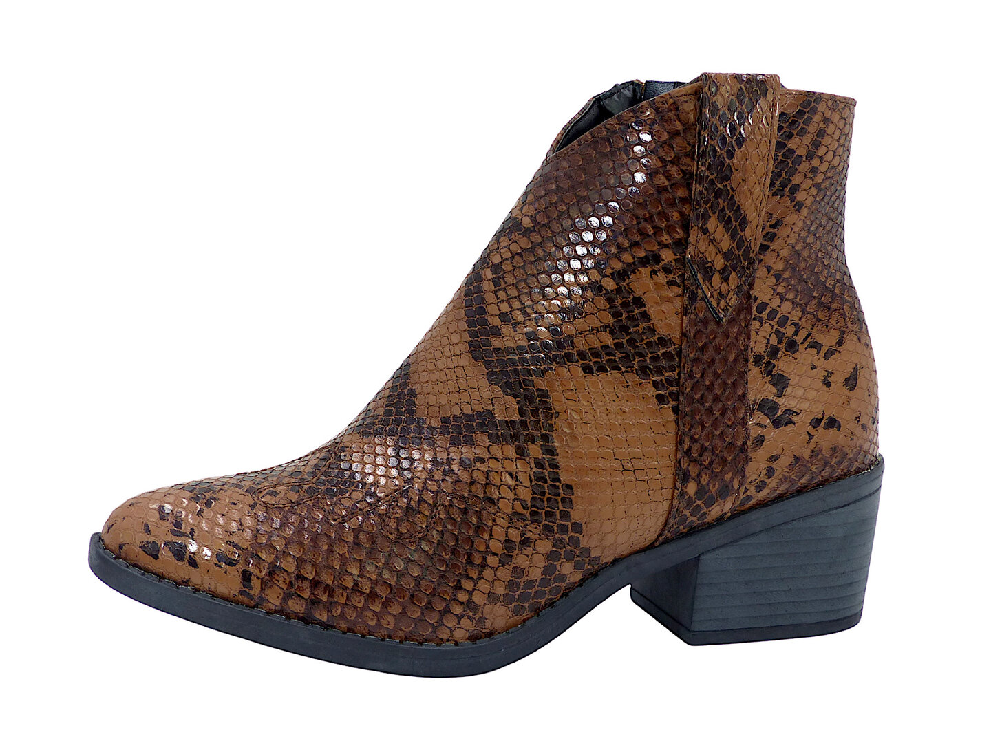 Bottines Marron En Simili Cuir - Jennyfer Pointure 38 - Style Santiague Talon Moyen