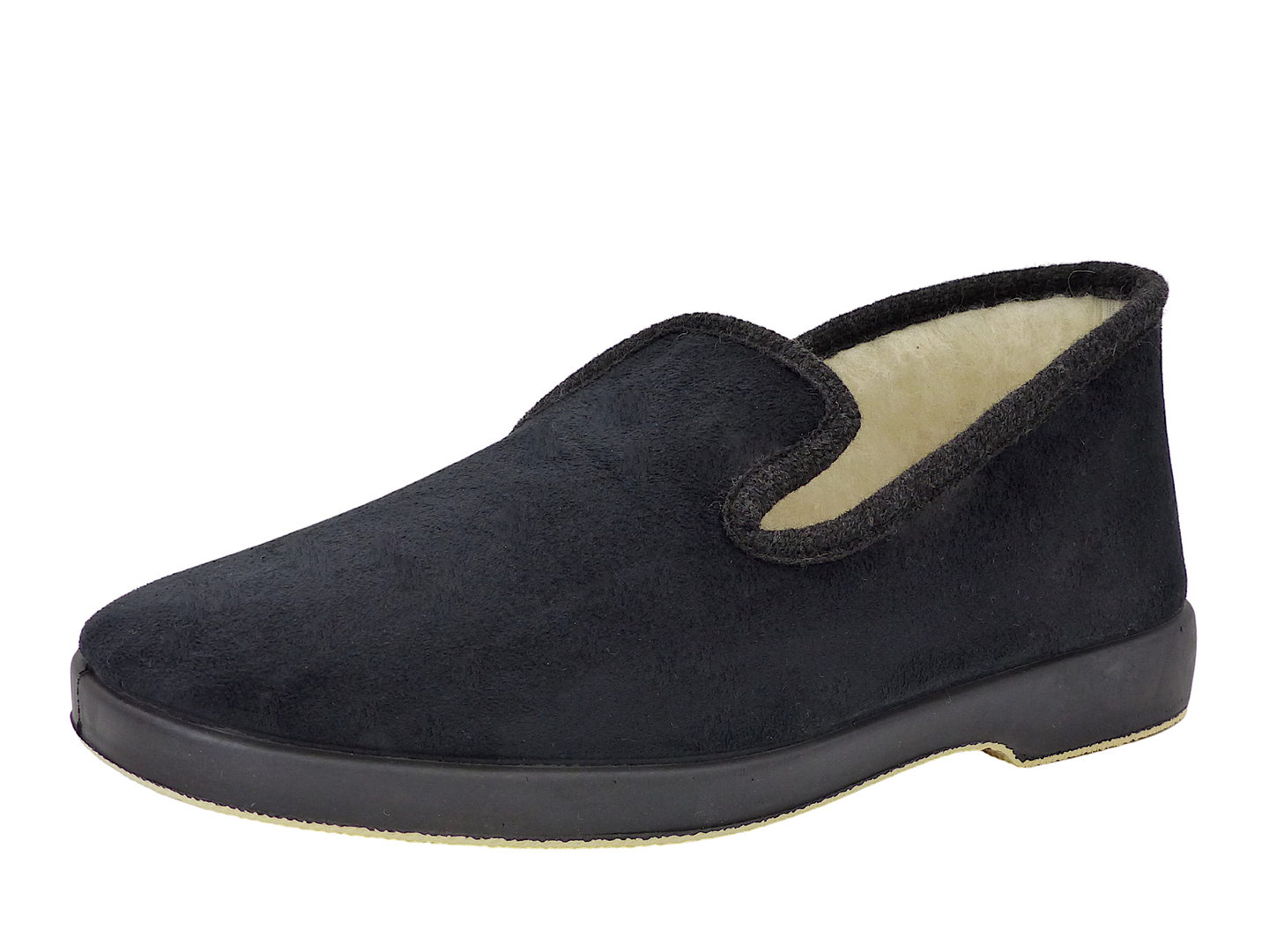 Chausson façon charentaise 7670 Noir - HOMME : Chaussons & Mules d