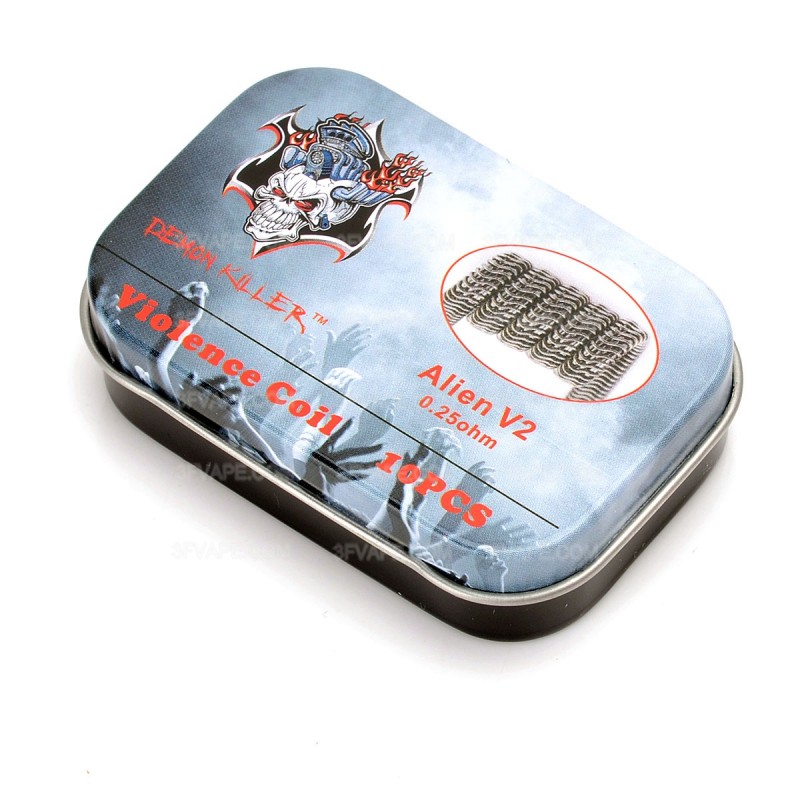 authentic-demon-killer-alien-v2-coil-allen-key-kit-silver-kanthal-a1-316l-stainless-steel-025-ohm-10-pcs