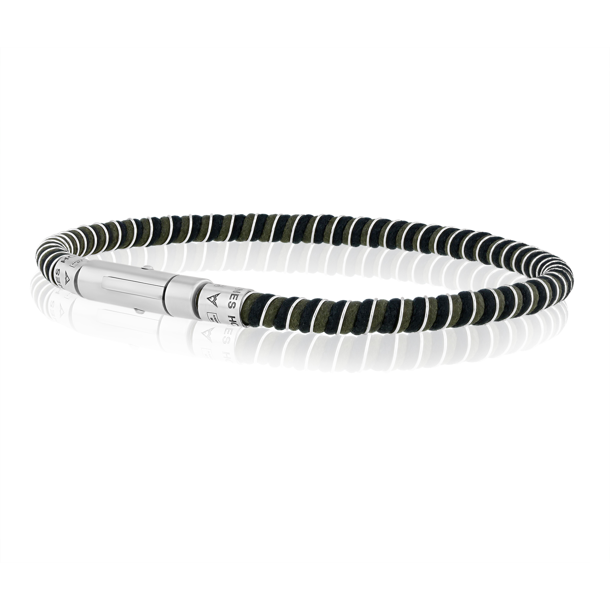 bracelet-homme-argent-coton-spirale-kaki-copie