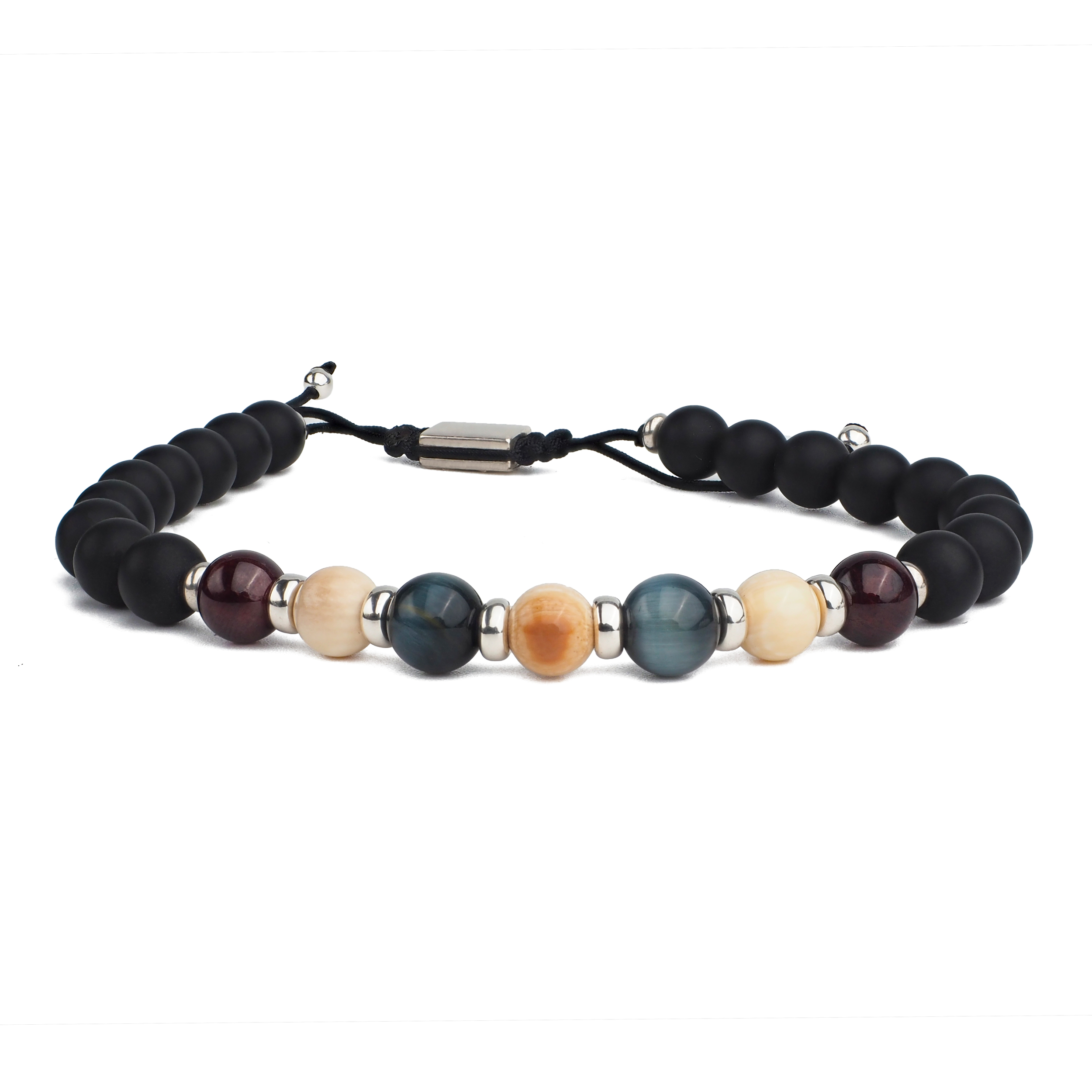 Bracelet Homme Pierres & Ivoire de Mammouth - Trio