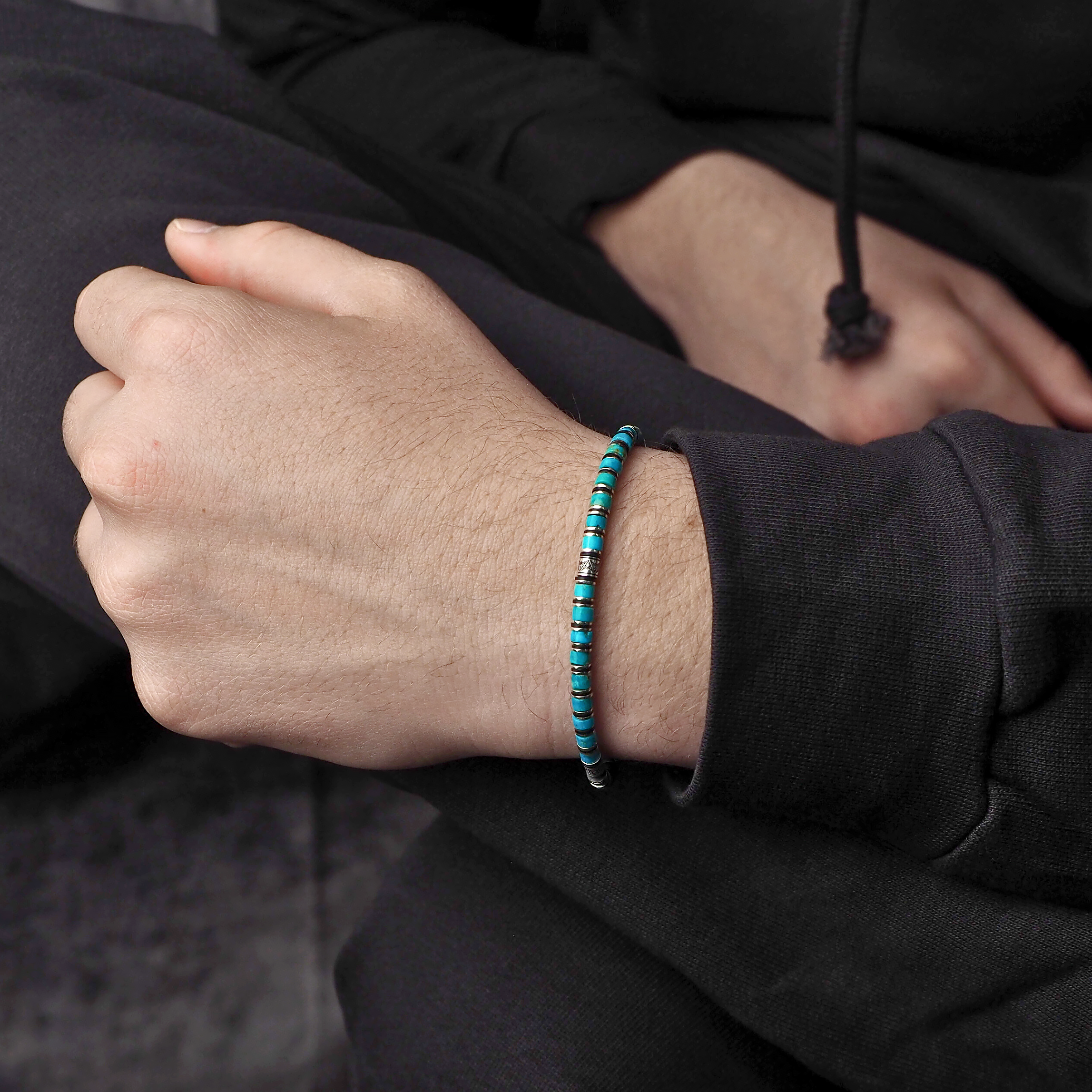 bracelet turquoise pour homme